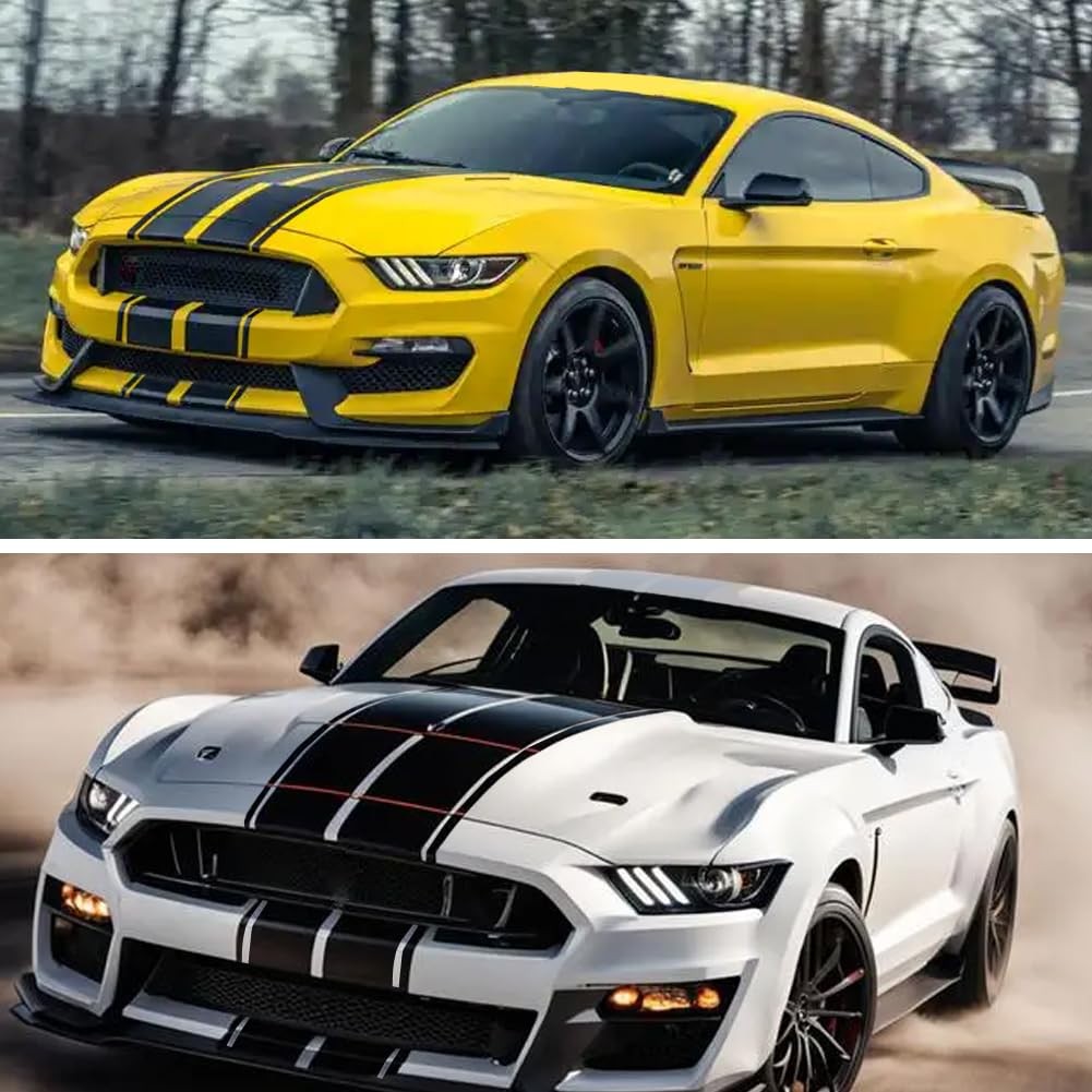 Car Hood Stripe Sticker Universal Auto Racing Stripes Body Side Decal Vinyl S…