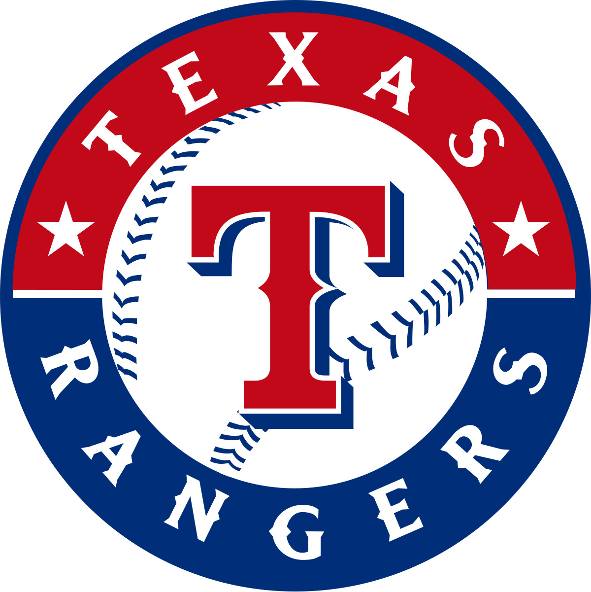 Texas Blue Red Baseball Weather Resistant Vinyl Sticker/Decal 01