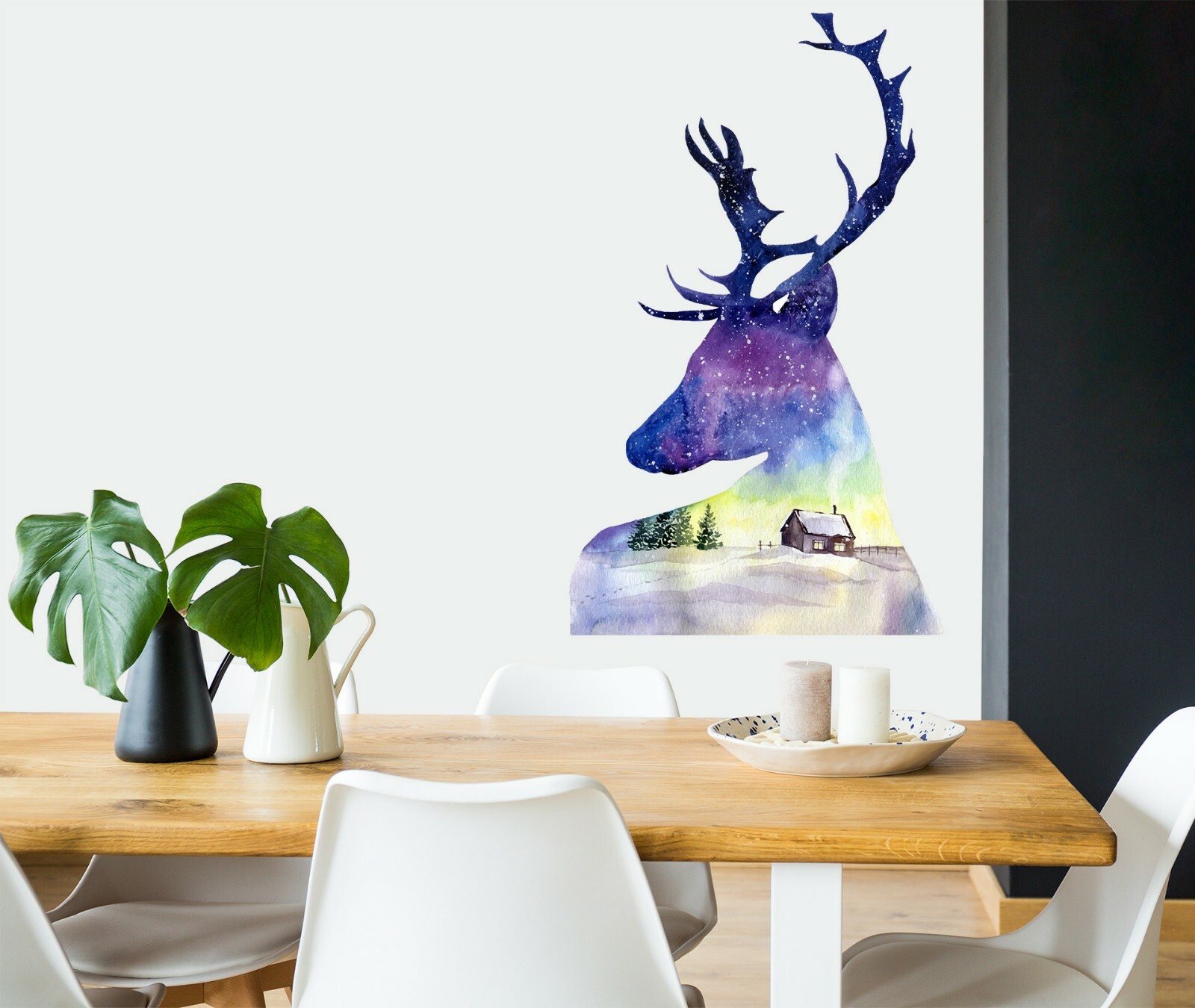 3D Dreamy Elk O451 Christmas Wallpaper Murals Wall Print Decal Wall Sticker Amy