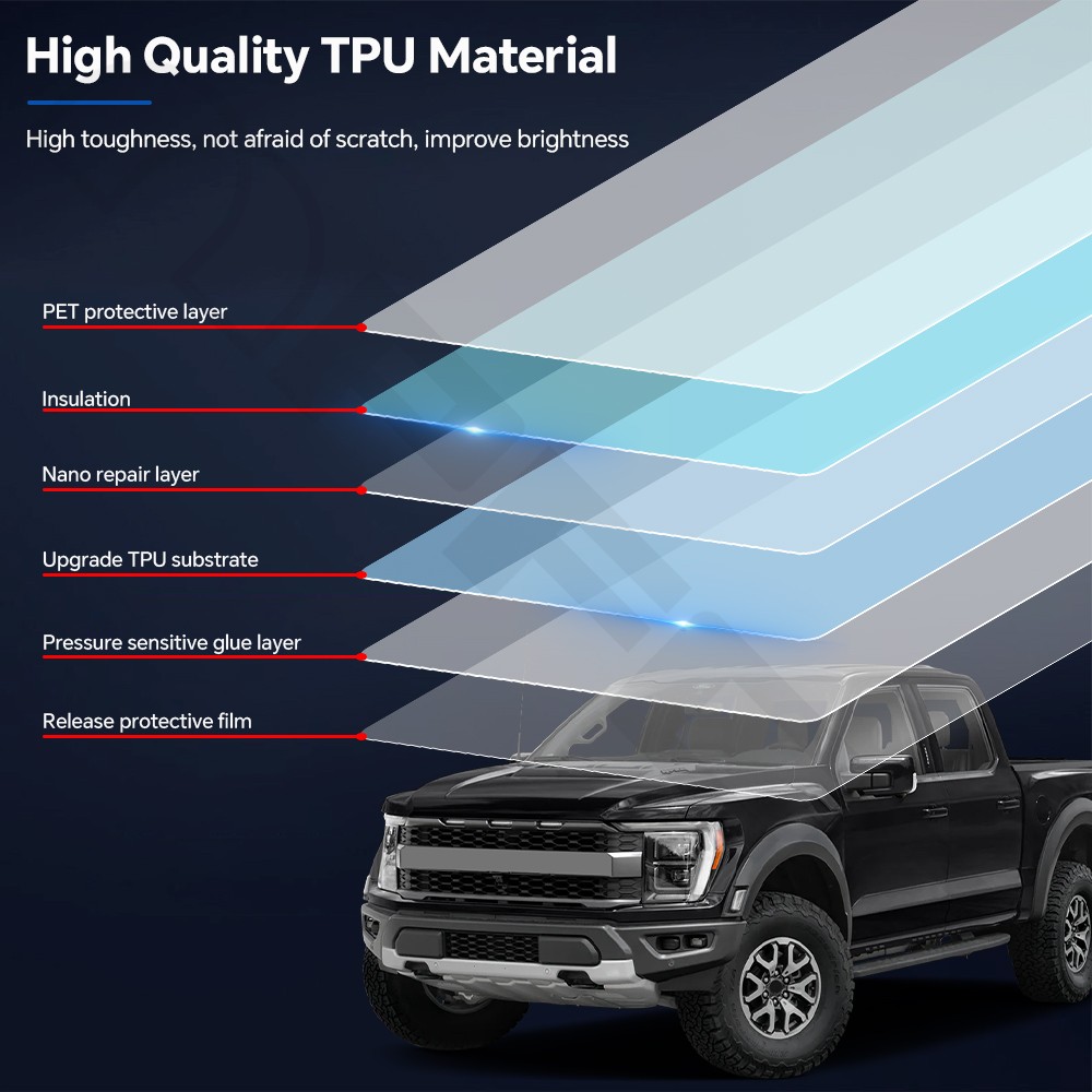 Full Car For Ford F-150 Raptor 2021-2024 Precut Paint Protection Film 8.5Mil PPF