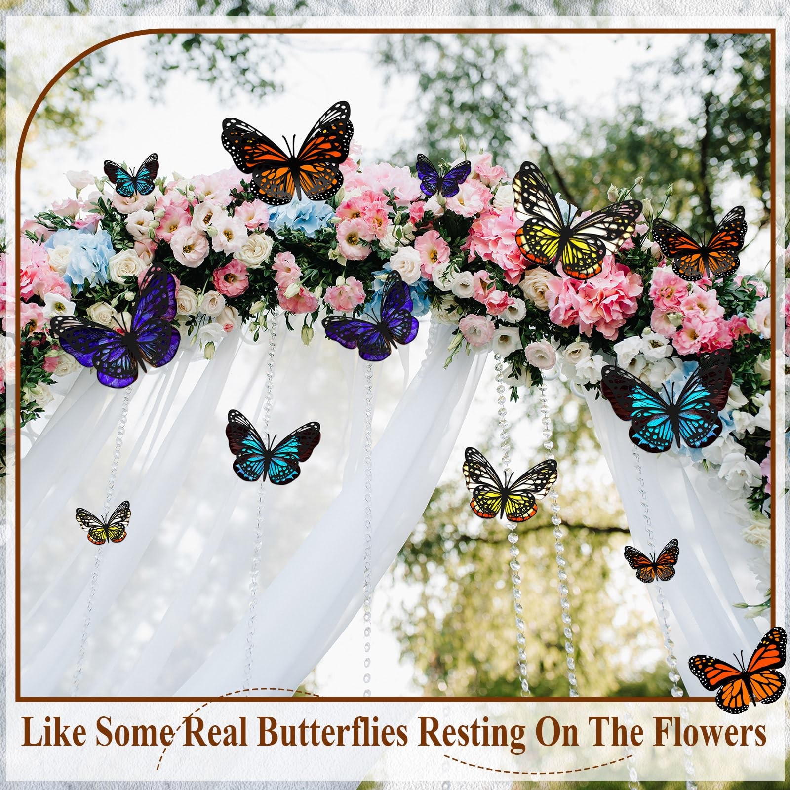 20 Pcs 20 Pcs 3D Large Butterfly Party Decoration 12 10 5inch 2 Layer Giant B…