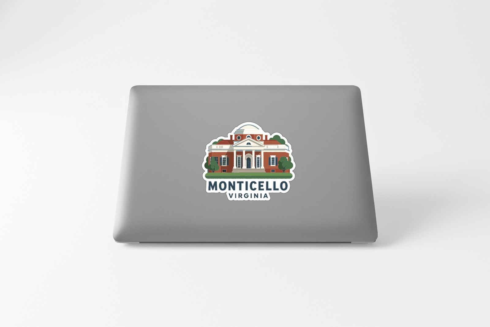 Monticello Virginia Sticker Decal Vinyl Die-Cut Symbolic Landmark Design