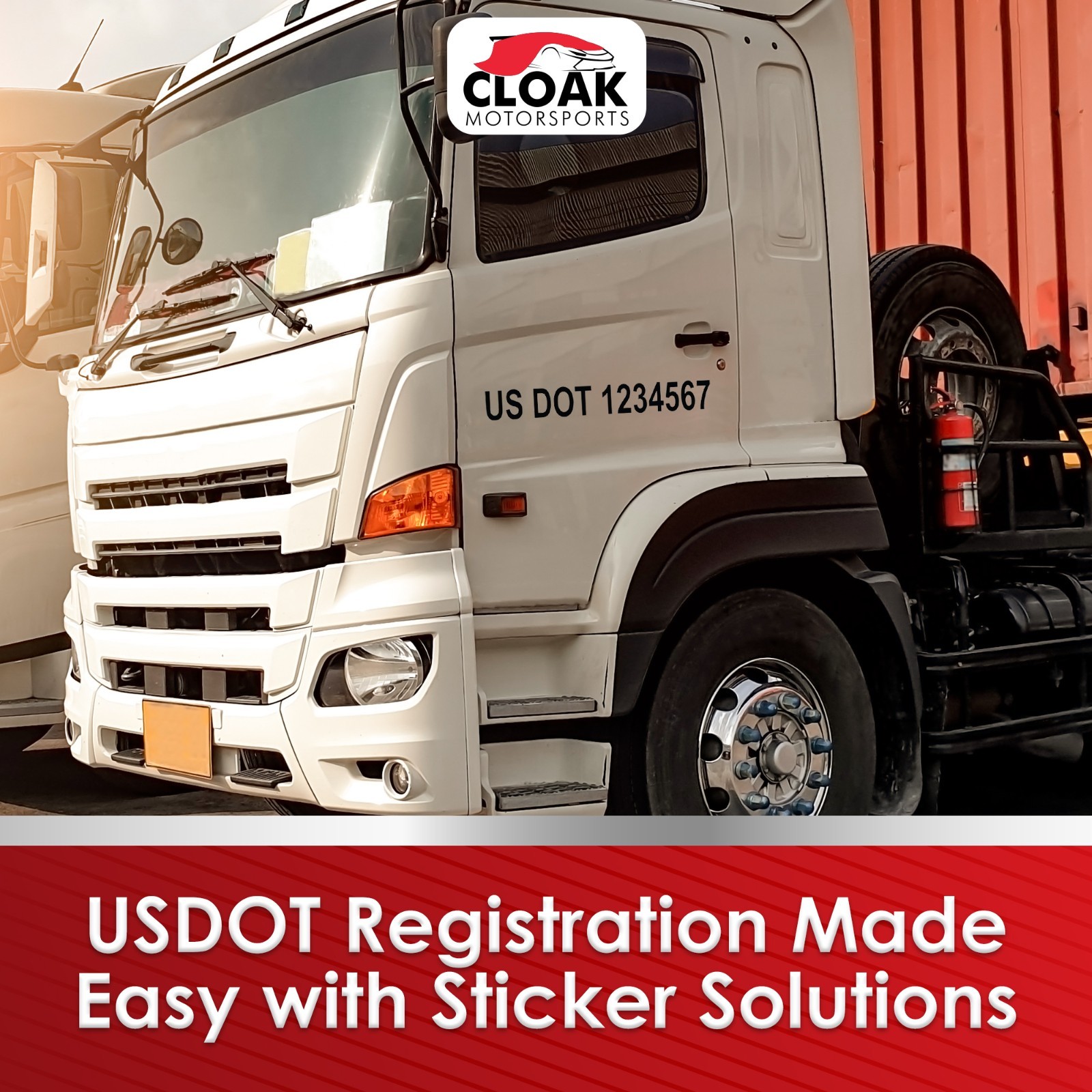 SET OF 2* Custom US DOT USDOT mc Decal Logo Semi Truck Trailer Lettering Sticker