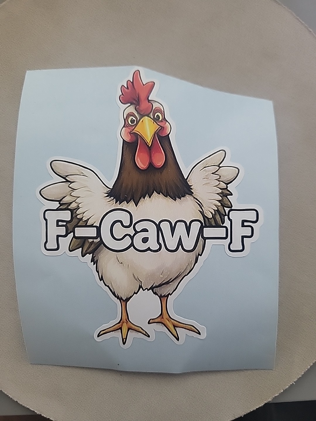 F Caw F Crow Sticker Offensive Humor Edgy Sarcasm Decal Adult Joke Vinyl Joke