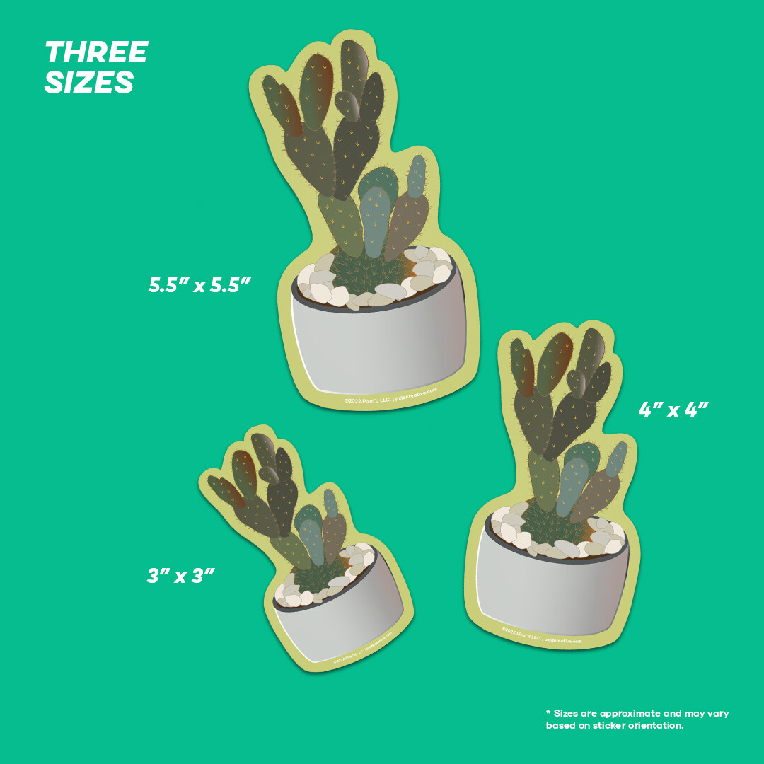 Stickers | Cactus, succulent, plants, landscape, bubble-free vinyl, laptop