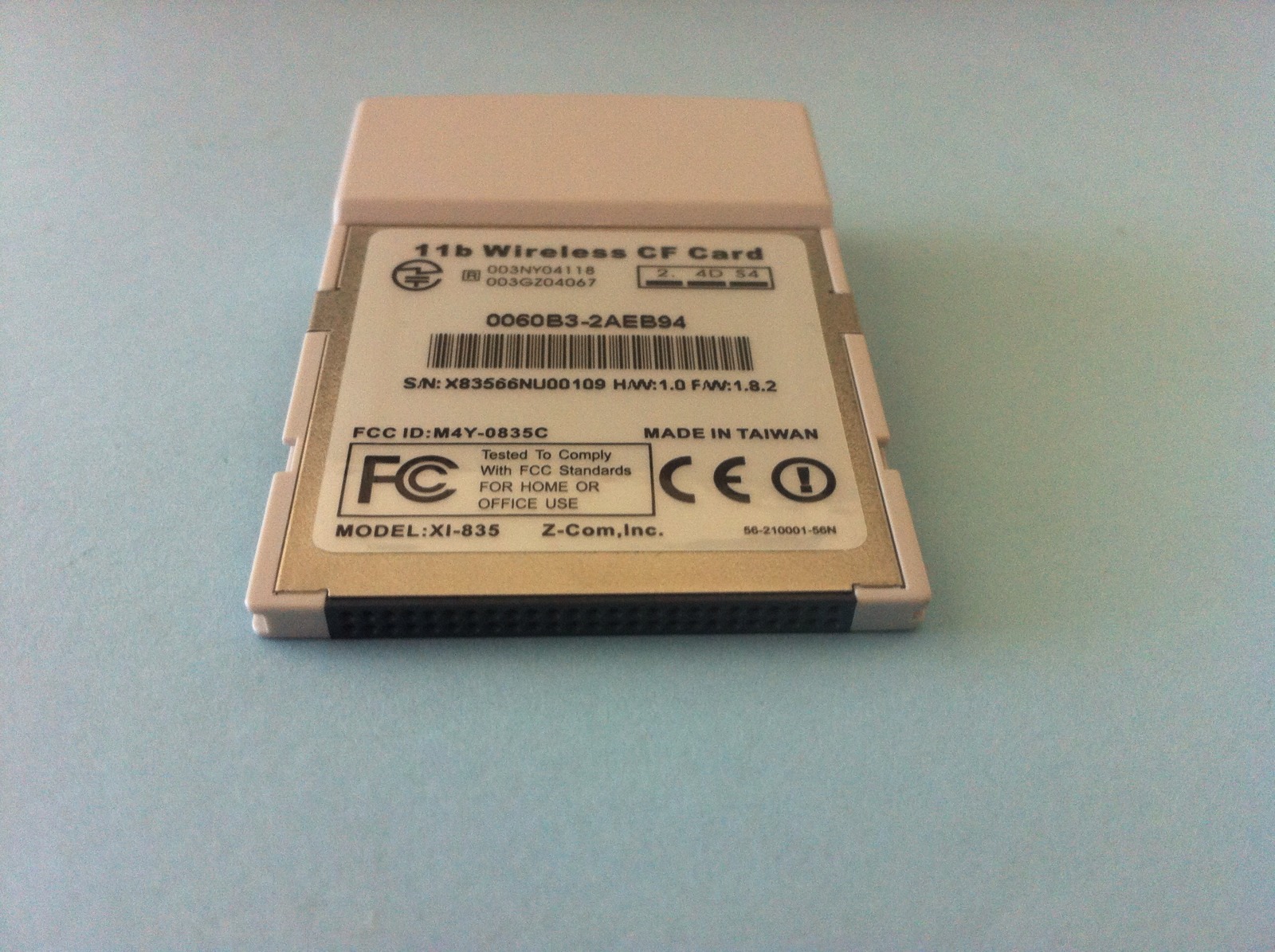 Z-Com XI-835 802.11B WI-FI Wireless LAN CF CompactFlash Card for Pocket PC PDA