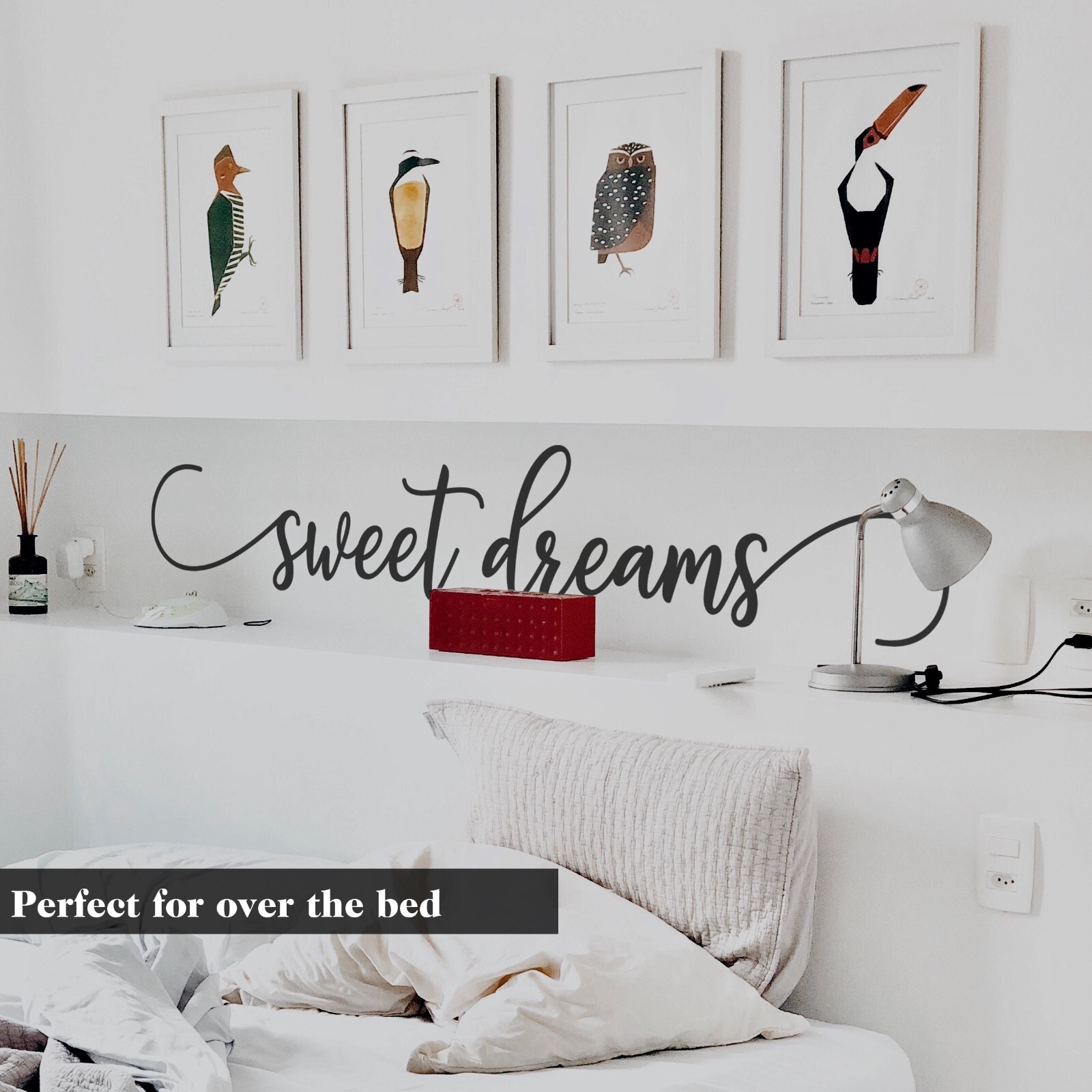 Sweet Dreams Wall Decal Sticker Quotes Over the Bed for Bedroom Vinyl Wall Art