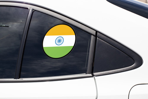 India Flag Circle Sticker Decal