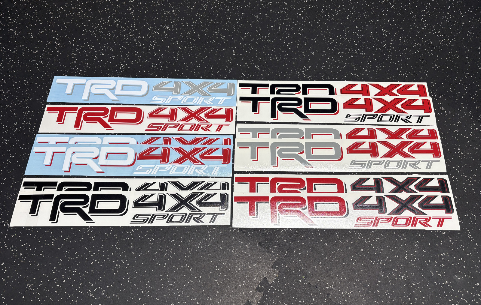 2x TRD 4×4 Off Road Vinyl Decal Black & Red fits Tacoma 4Runner Tundra (Outdoor)