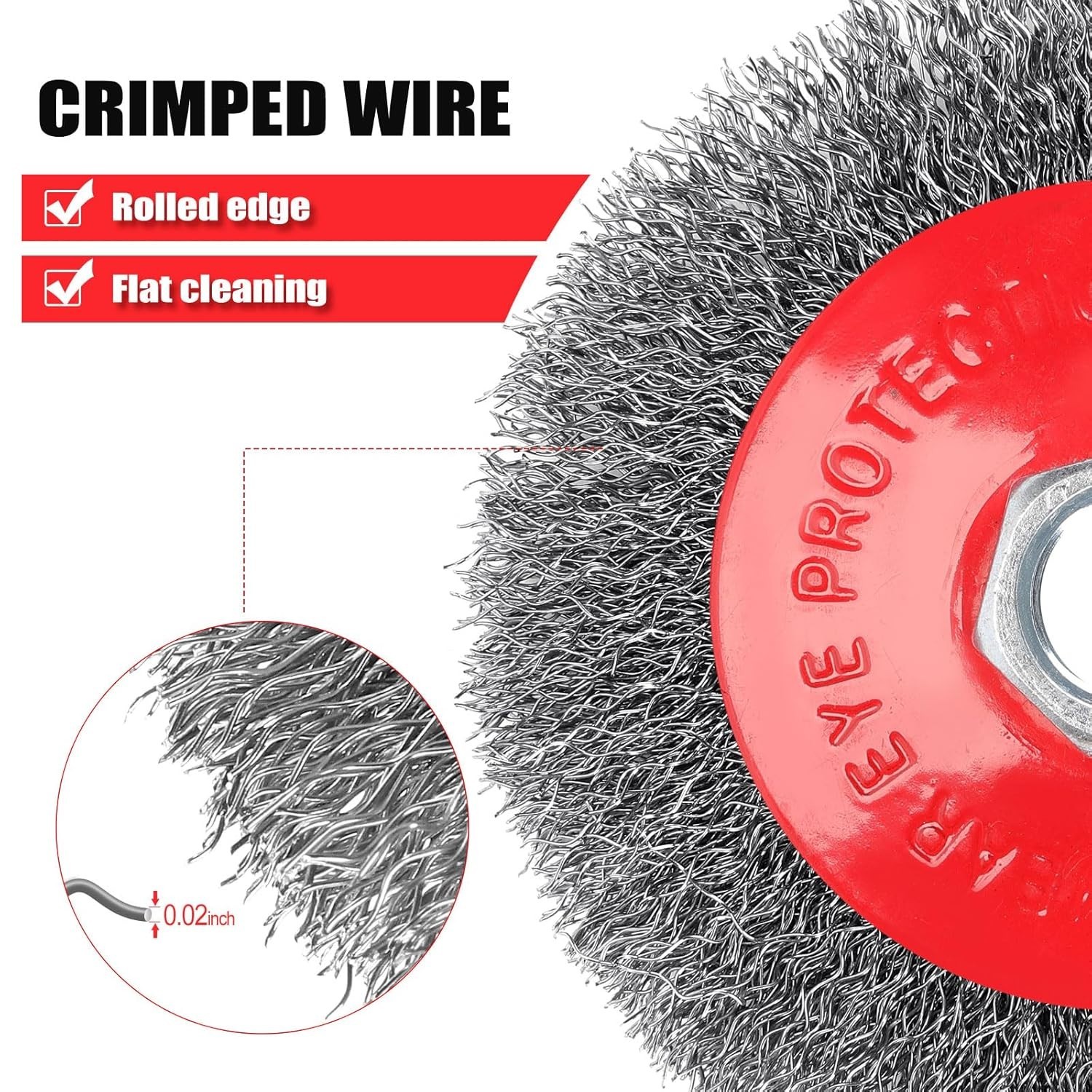 12 Pack Wire Wheel Brush for Angle Grinder, 6pcs 4” red