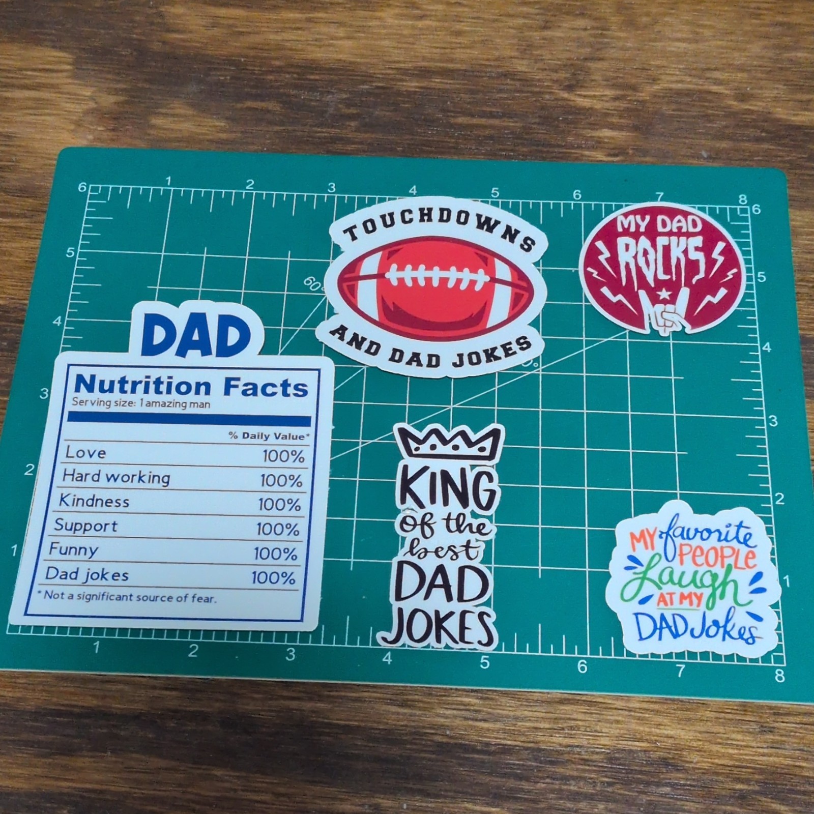 Multicolor Vinyl Sticker LOT Dad Jokes Father's Day Humor for Wall Laptop Bottle