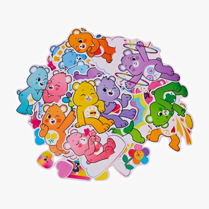 Care Bears Kids Sticker Decal Set, Multicolor Assorted Bears, Laptop