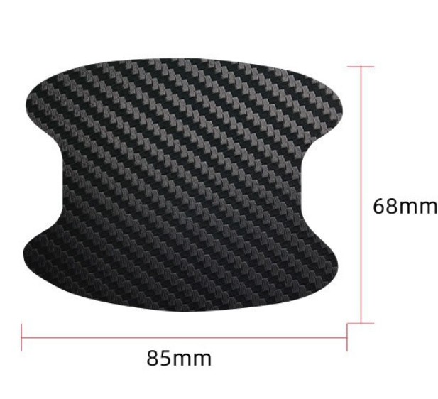4PCS Carbon Fiber Door Handle Car Stickers Decal Protector Film Anti Scratch