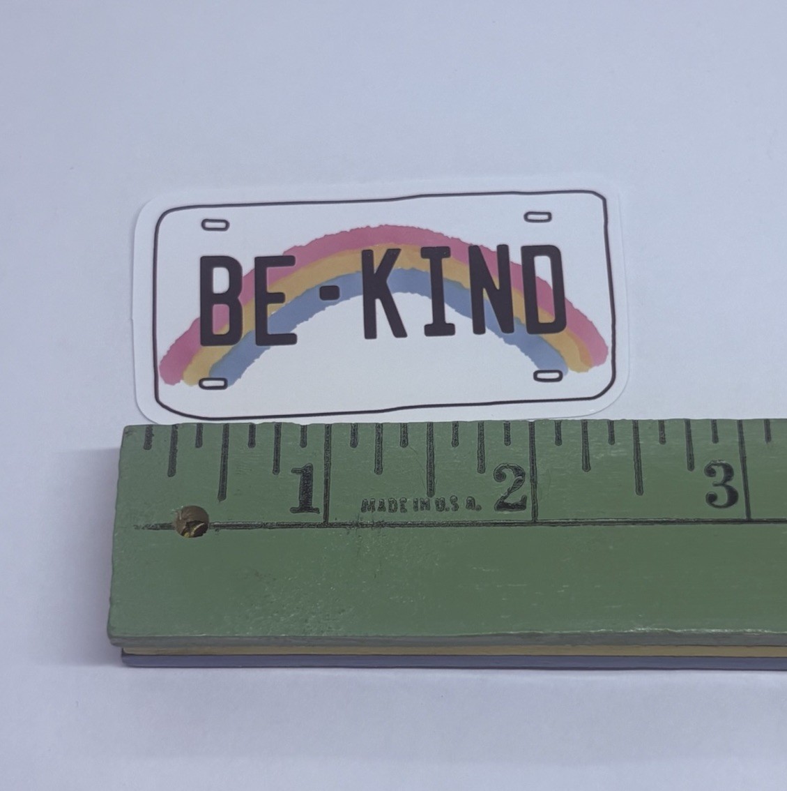 Be Kind Novelty License Plate Sticker Rainbow Love Art Decal Vinyl Souvenir Tc6