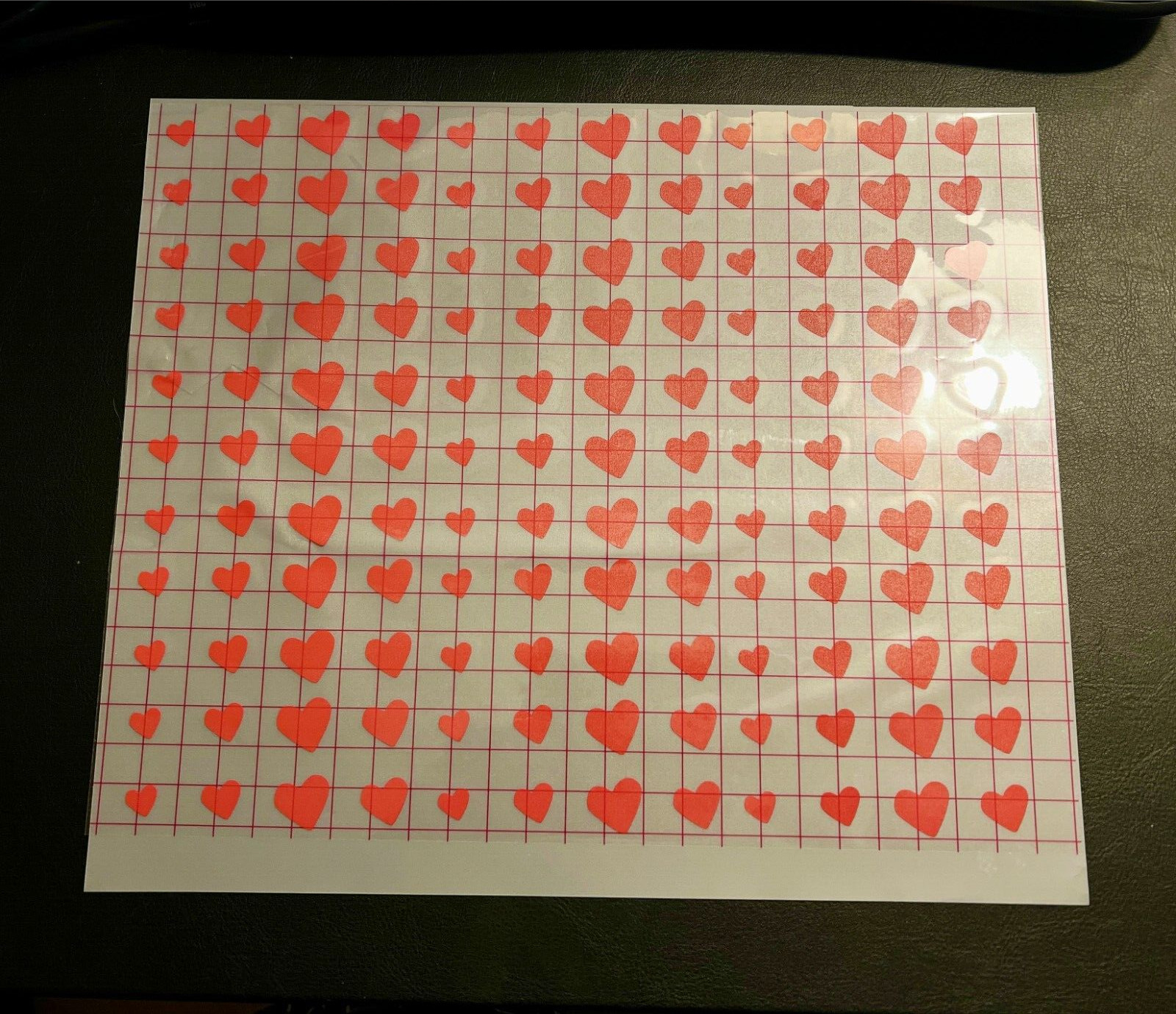 Red Heart Vinyl Sticker Decal | 132 Pieces | 4 Sizes Combined | Free Shipping