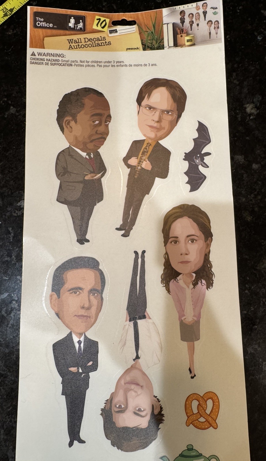THE OFFICE 10 Wall Decals Removable & Repositional 5” Fat Head Stickers NEW