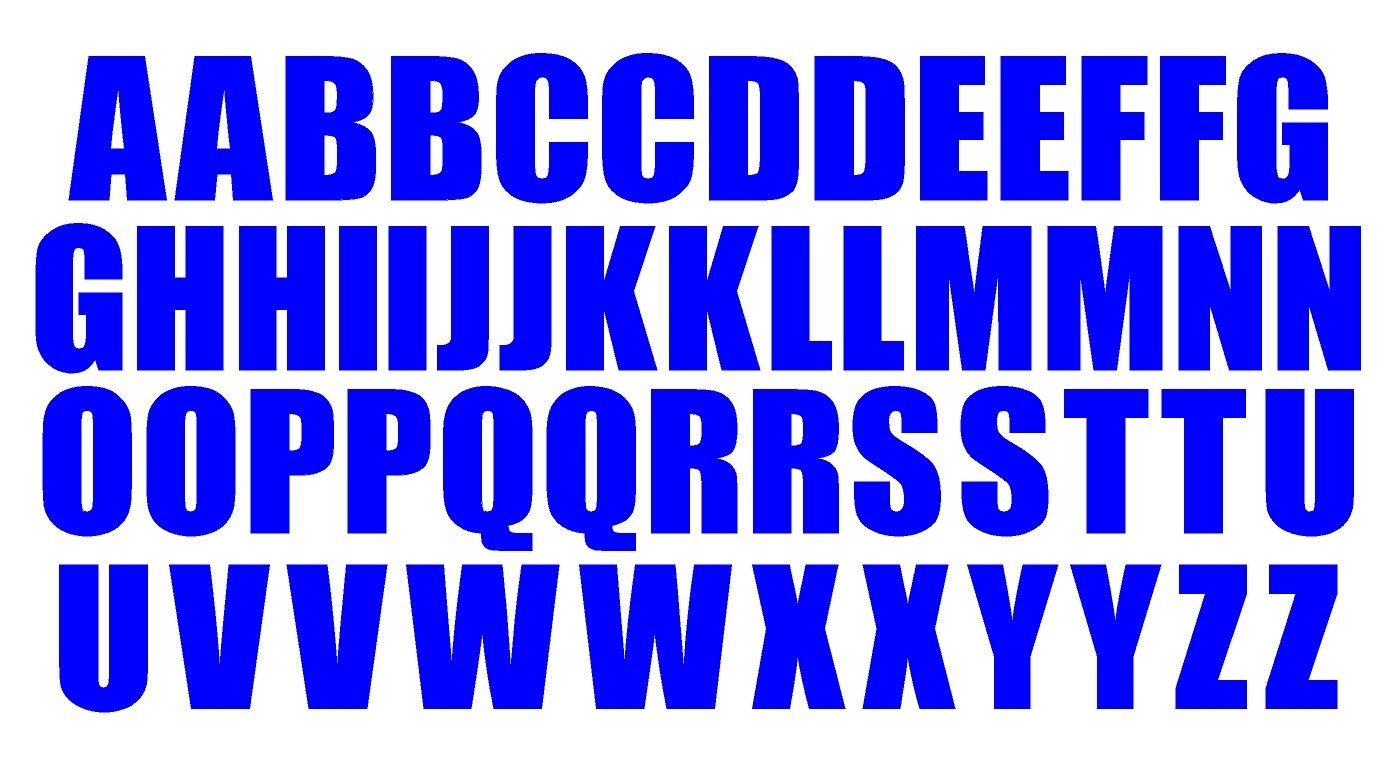 A B C Lettering Alphabet Die Cut Vinyl Decal Waterproof Many Colors and Sizes
