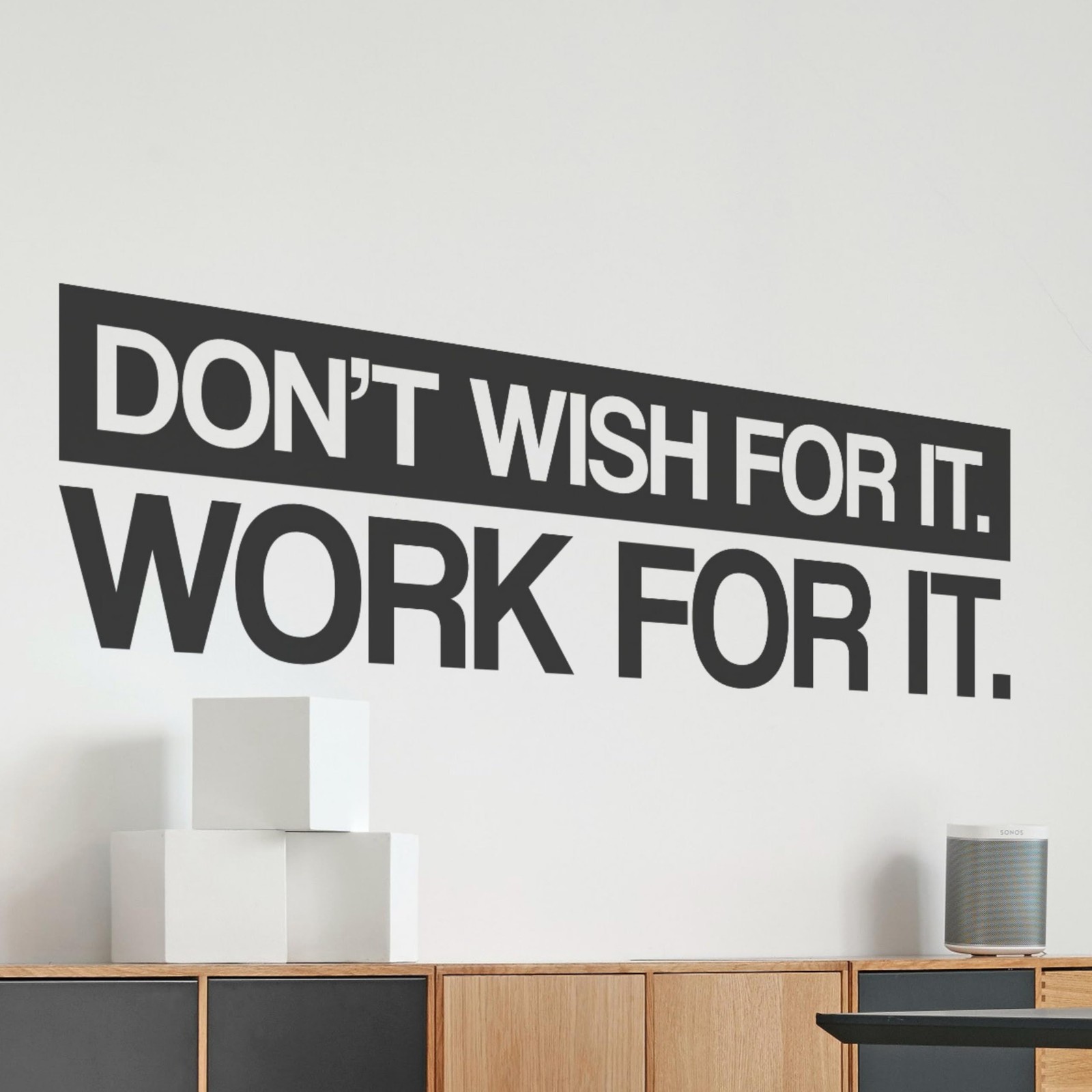 | Don't Wish for it Work for it | Motivational Large Wall Decal Sticker Quote…