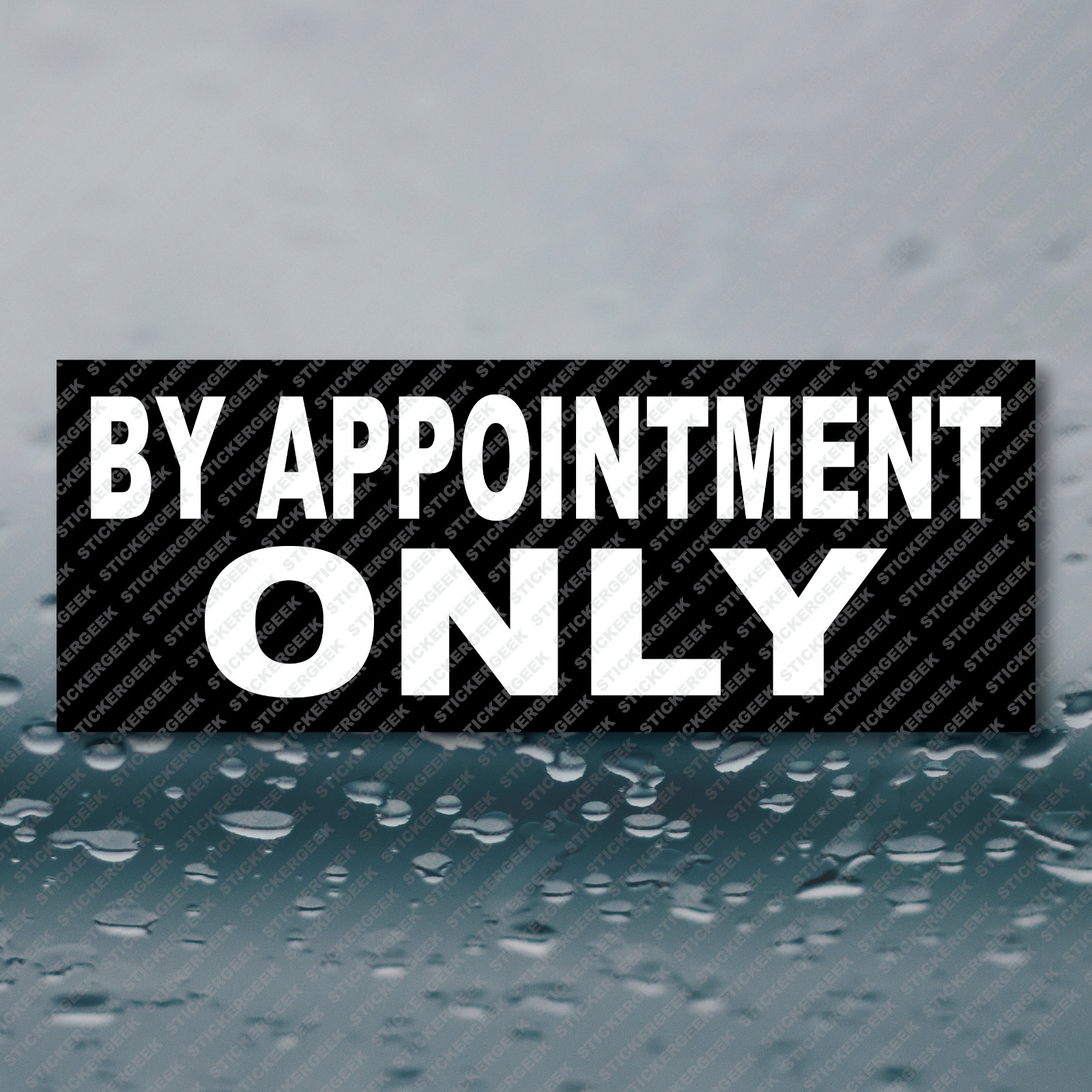 BY APPOINTMENT ONLY Service Salon Barber Shop Lashes Business Sign Sticker 8×3