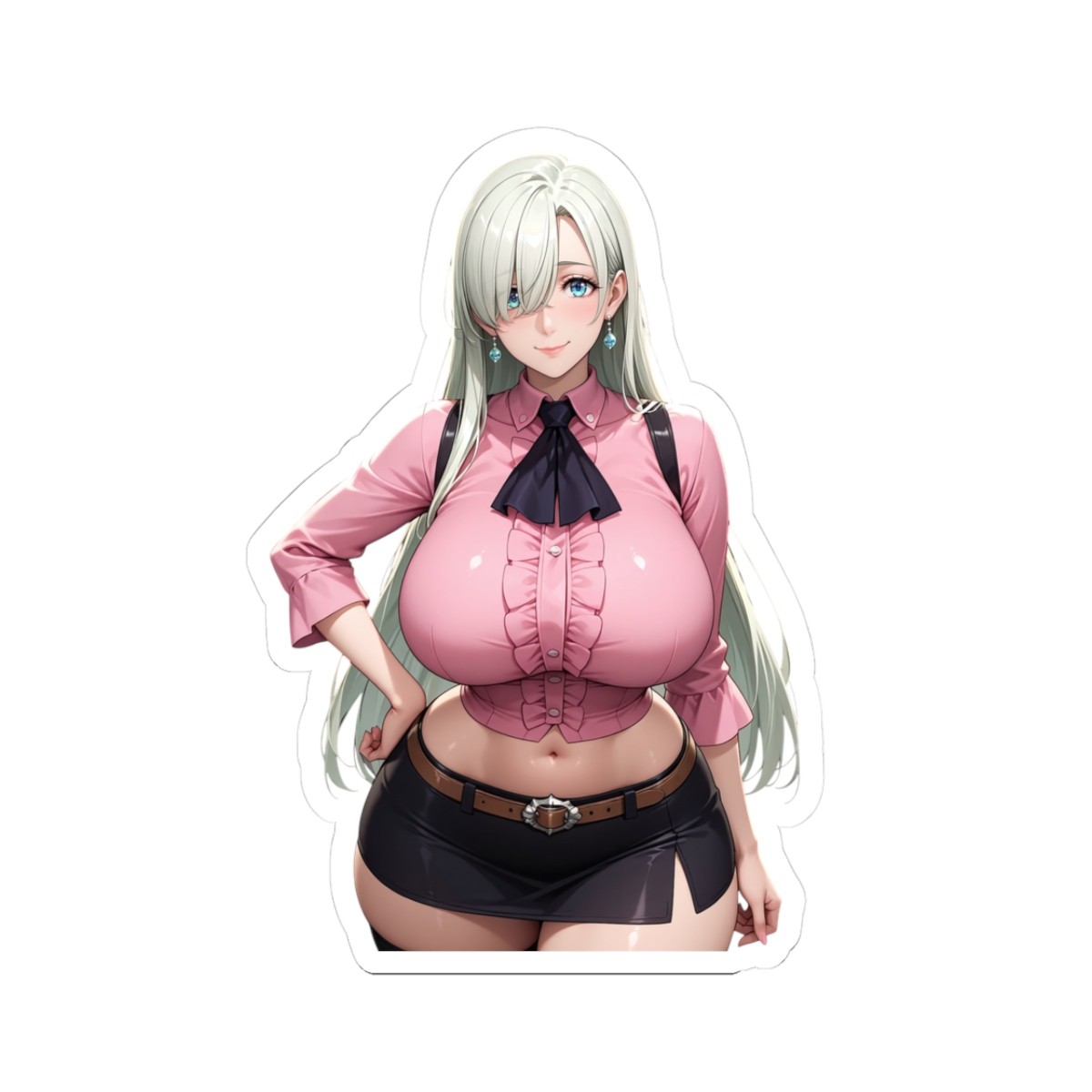 Cute Anime Waifu Sticker (BuyMoreFromMyShopSaveMore) Elizabeth Fan Art