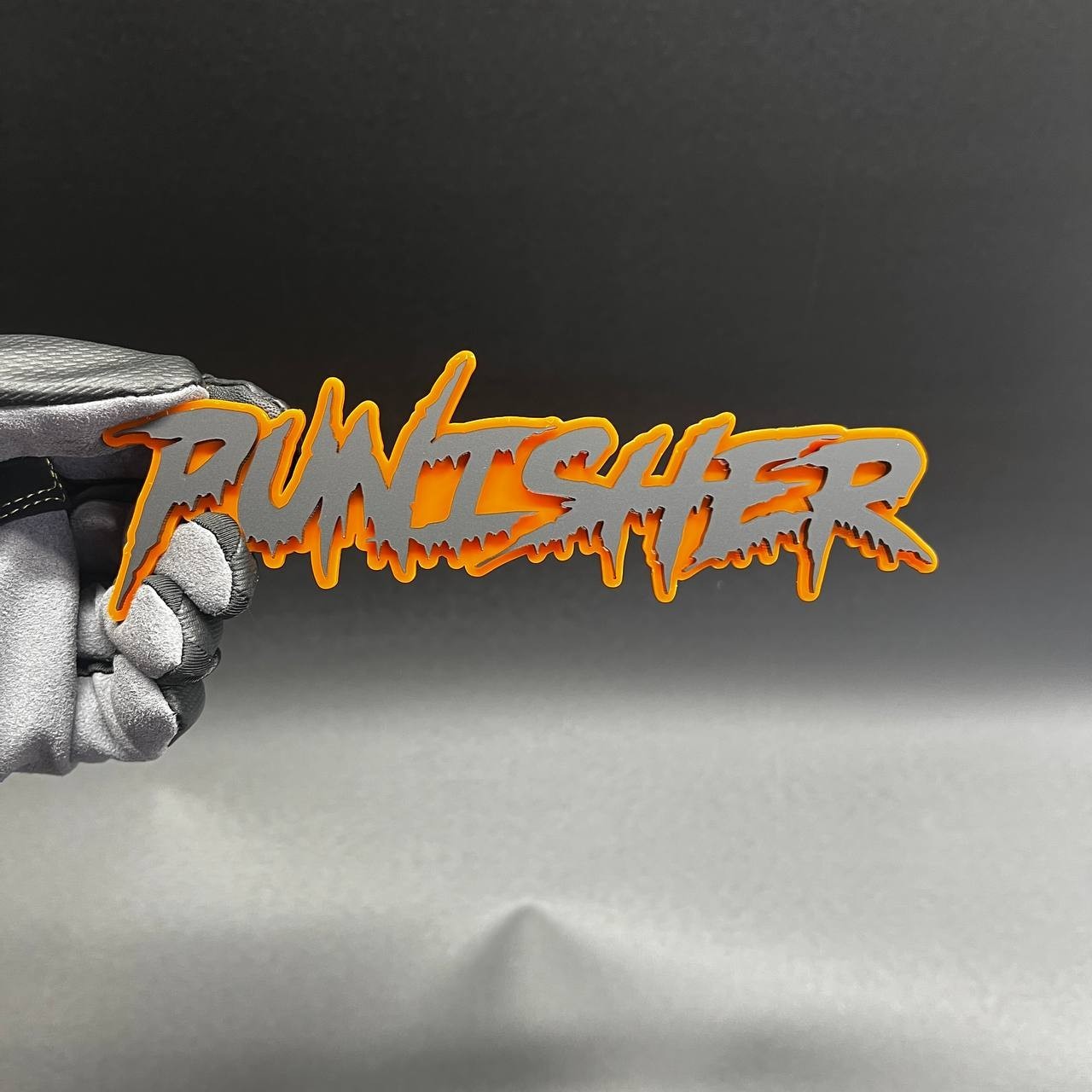 1PC Punisher 3D Text Car Badge Emblem Fender tailgate Aggressive Decal