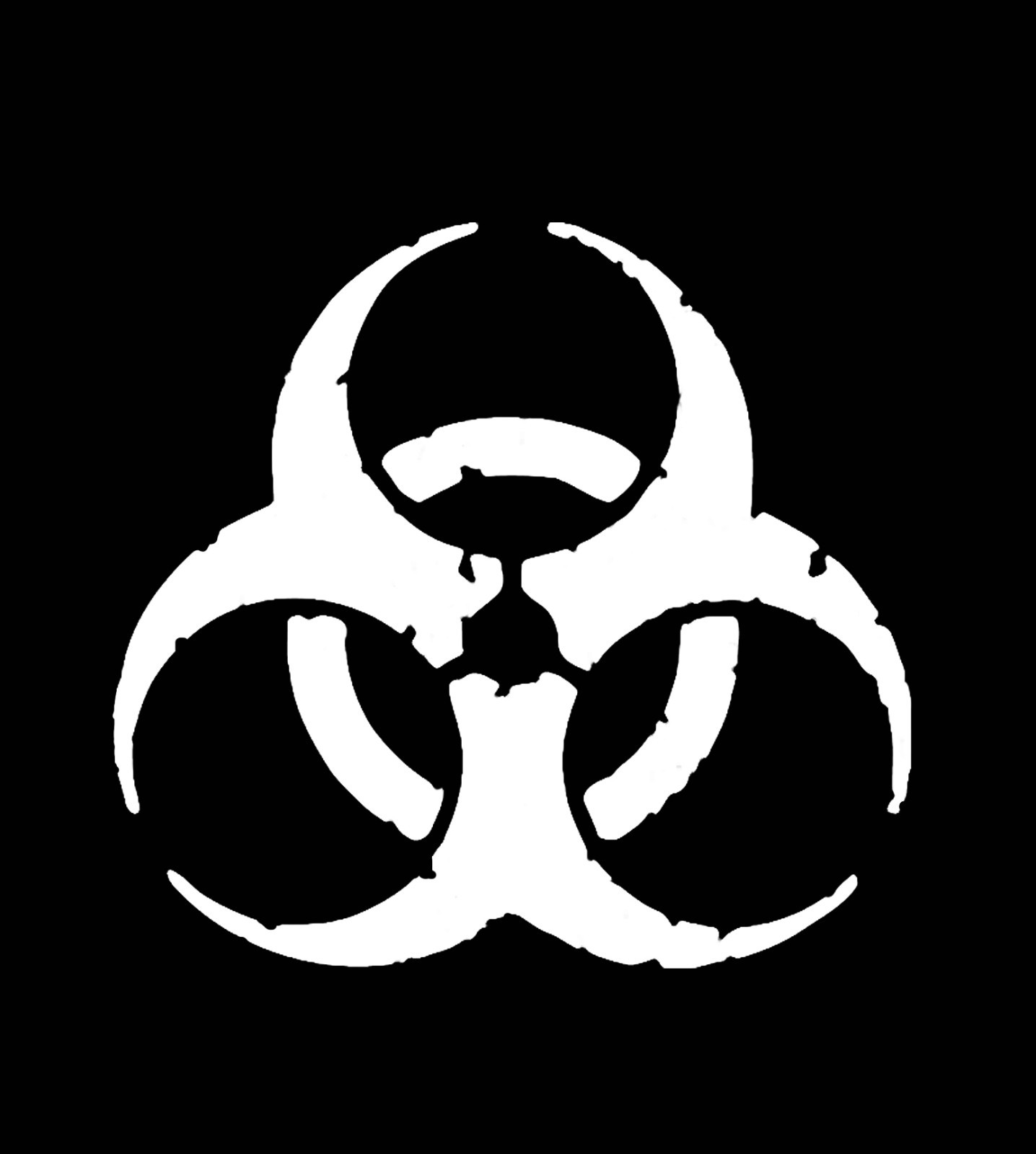 Distressed Biohazard Symbol Vinyl Decal Sticker Zombie Outbreak Walking Dead