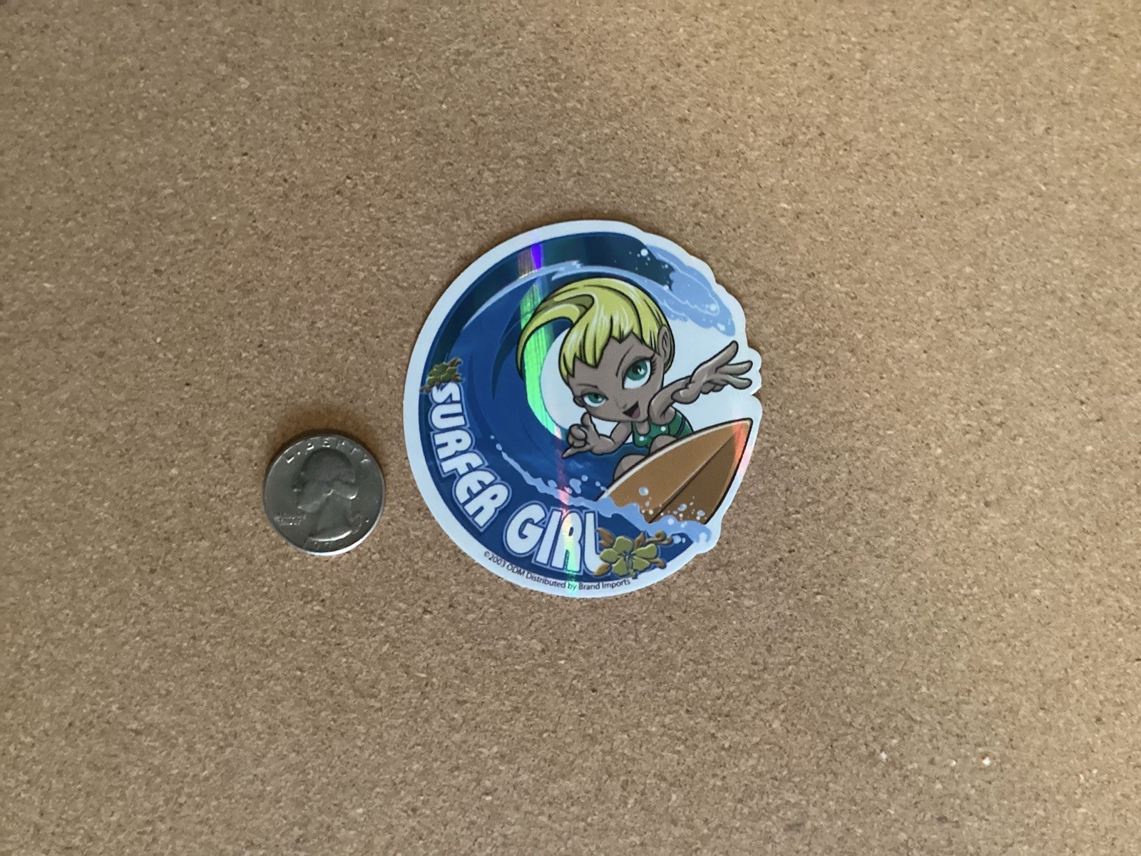 2003 Y2K ODM ZUM Brand Imports Prism Holo Girl Power Vending Sticker Lot of 15