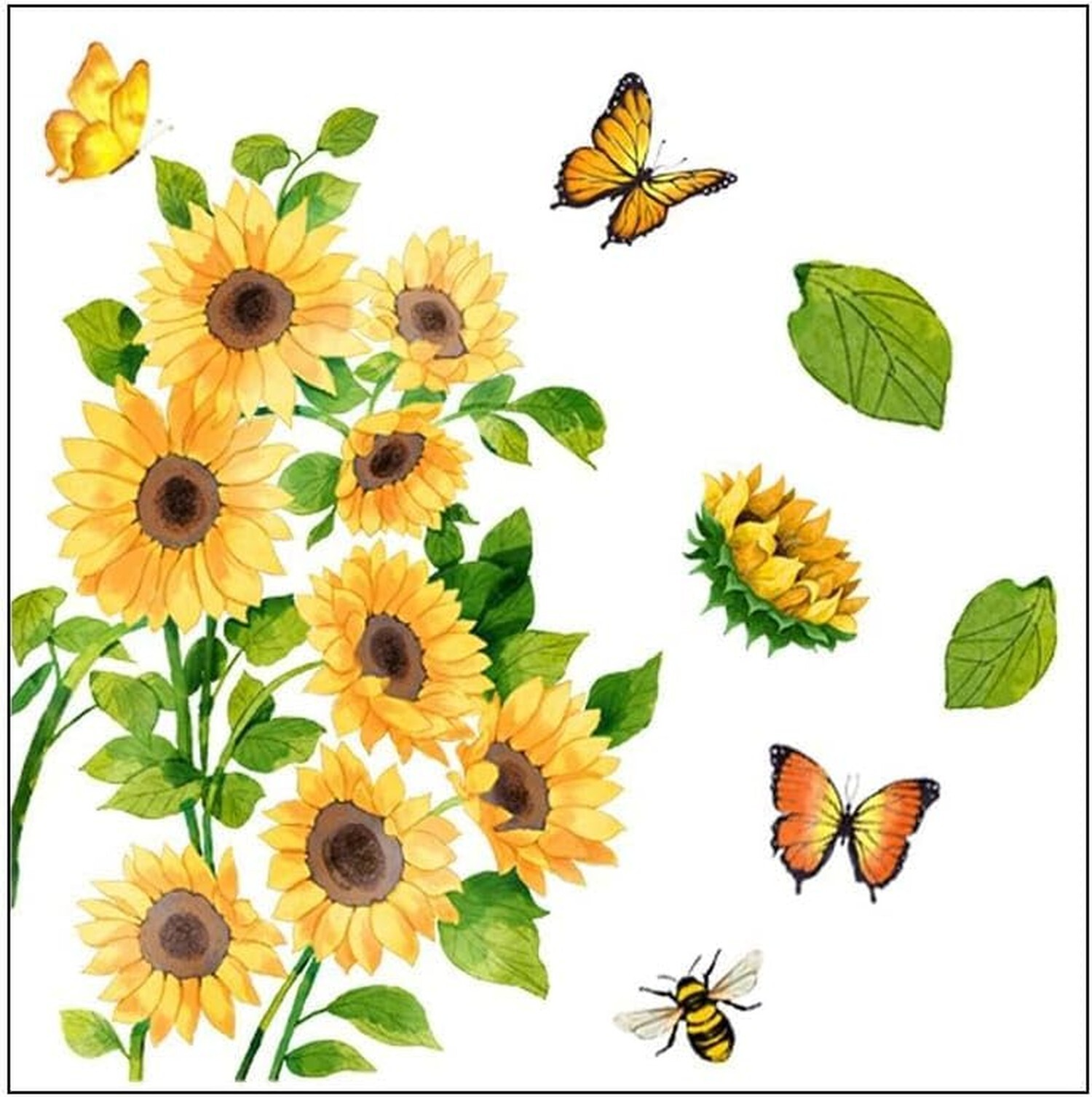 Sunflower Butterfly Bathroom Toilet Sticker Self-Adhesive Waterproof PVC Wall…