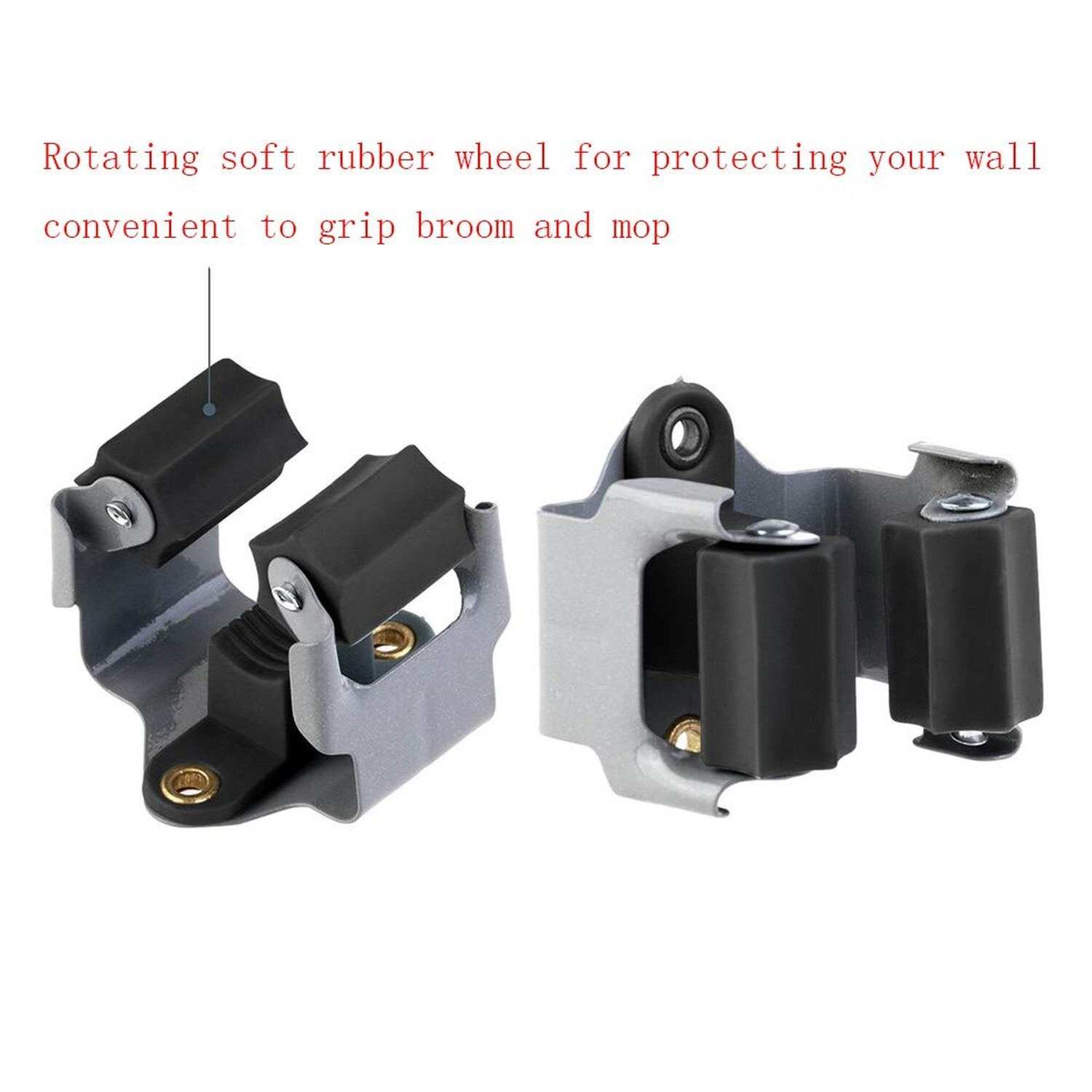 Broom Holder Wall Mount 10 Pack Heavy Duty Metal Mop Broomstick Sho… Fast Ship