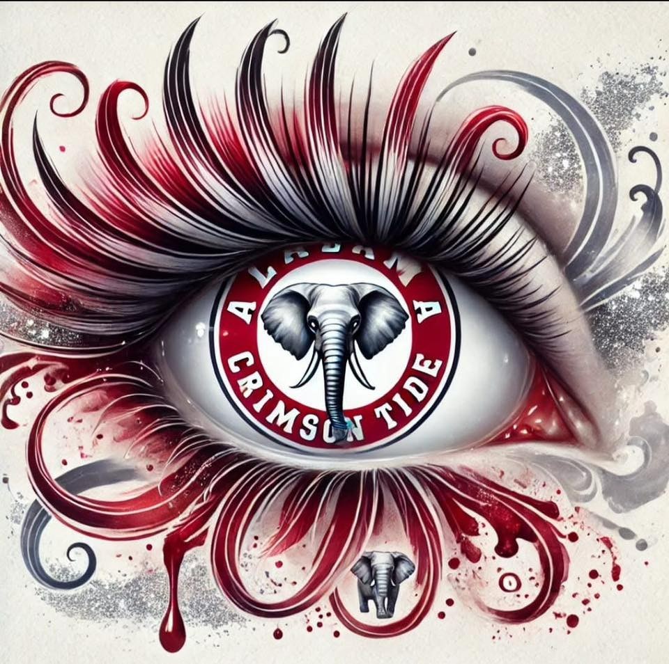 Alabama Crimson Tide Eye Sticker Decal laptop vinyl decal