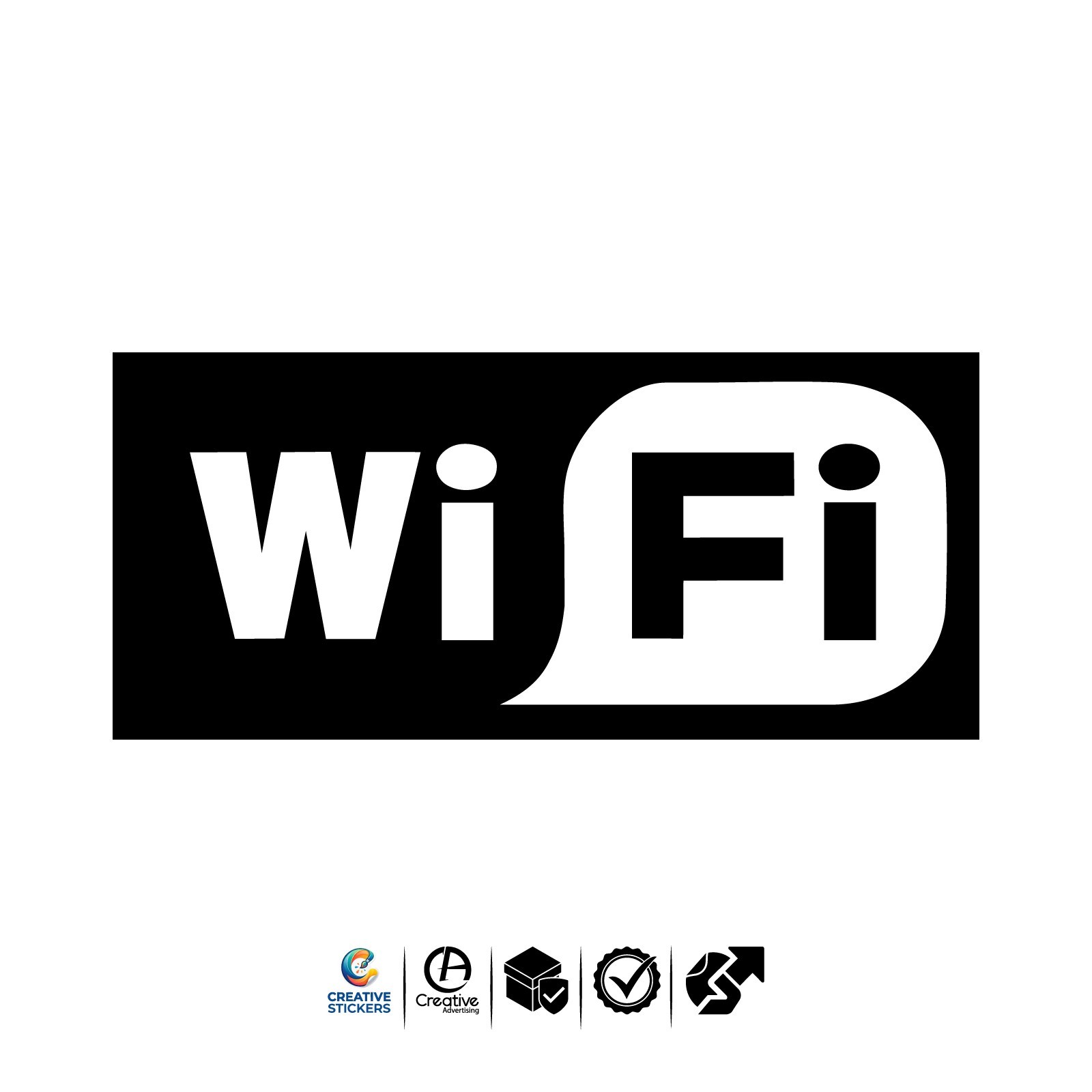 Wi Fi Sticker 6 Inc x 3.5 Inch Free Shipping Vinyl Decal High Quality Sticker