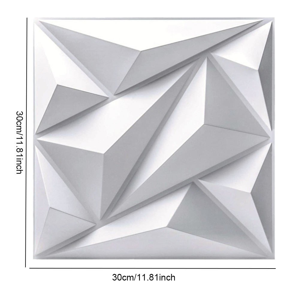 50/100X Matte 20×20 in Square 3D Diamond Textured PVC Stick On WALL PANELS Event