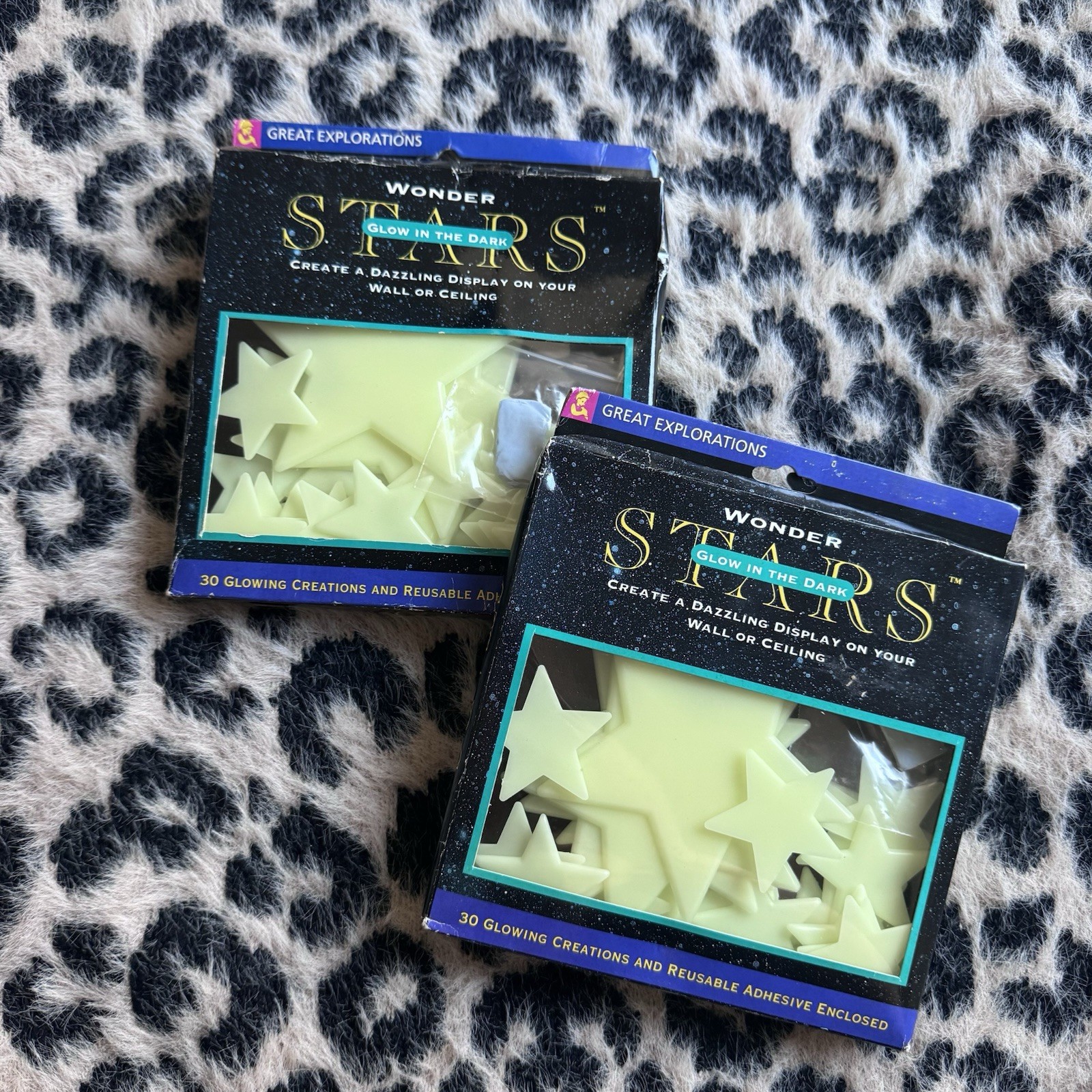 Vintage 1990s Glow In The Dark Wonder Stars – Great Explorations – 1994