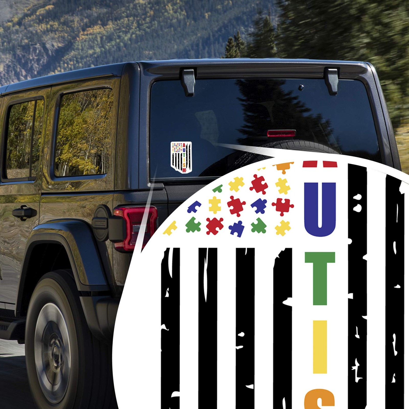 Multicolor Vinyl Sticker Decal Two Pack Made in USA Veteran Owned Weatherproof