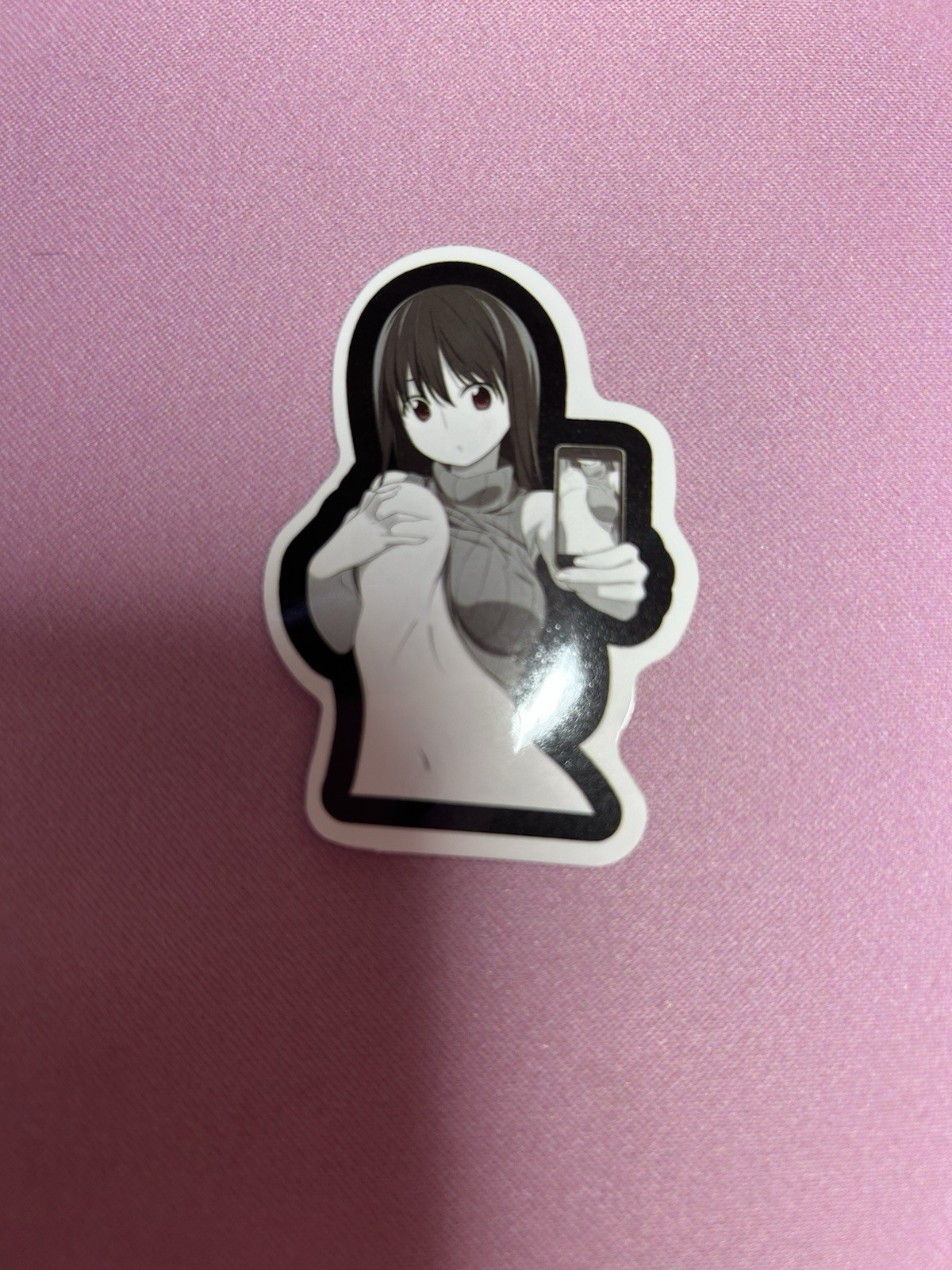 black and white waifu lewd stickers #2