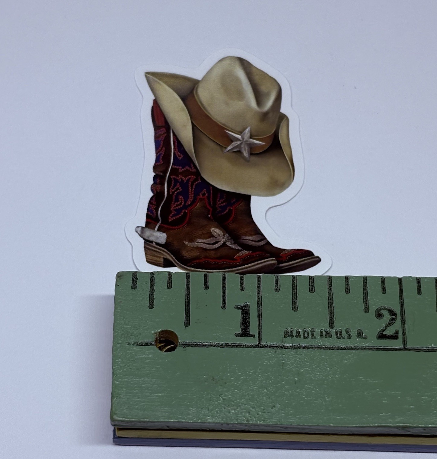 Cowboy Boots Sticker Lone Star Hat Art Decal Vinyl USA Texas Souvenirs Tc9