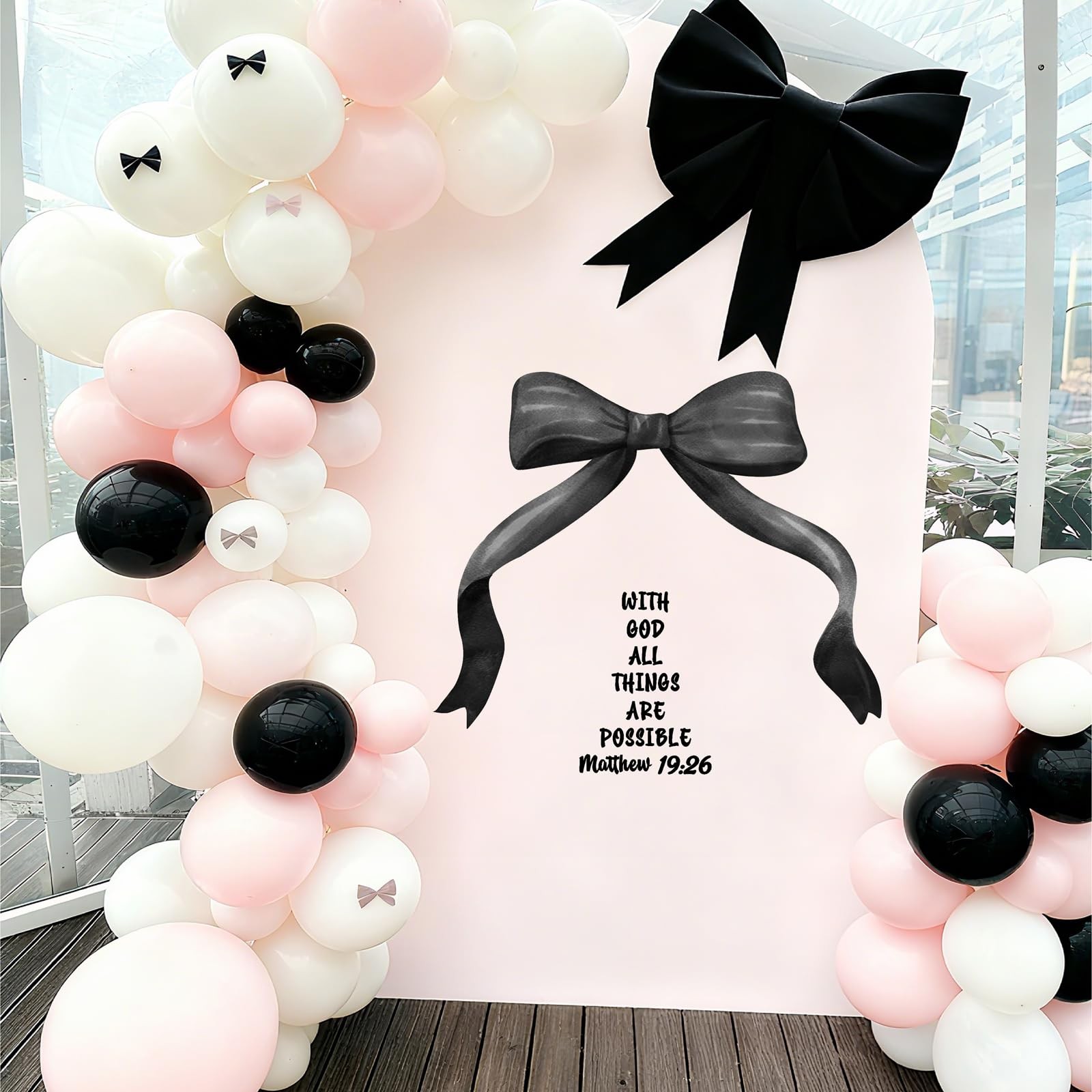 Large Black Bow Wall Stickers Watercolor Bowtie Wall Art Decor for Teen Girls…