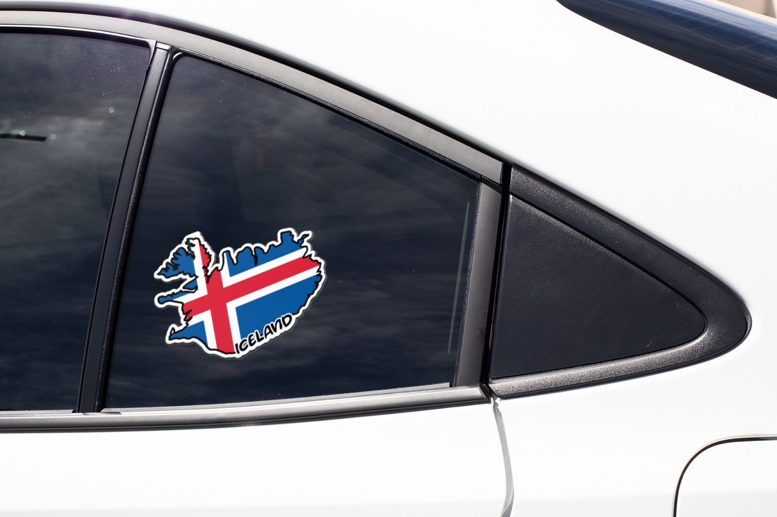 Iceland Map Flag Sticker Decal