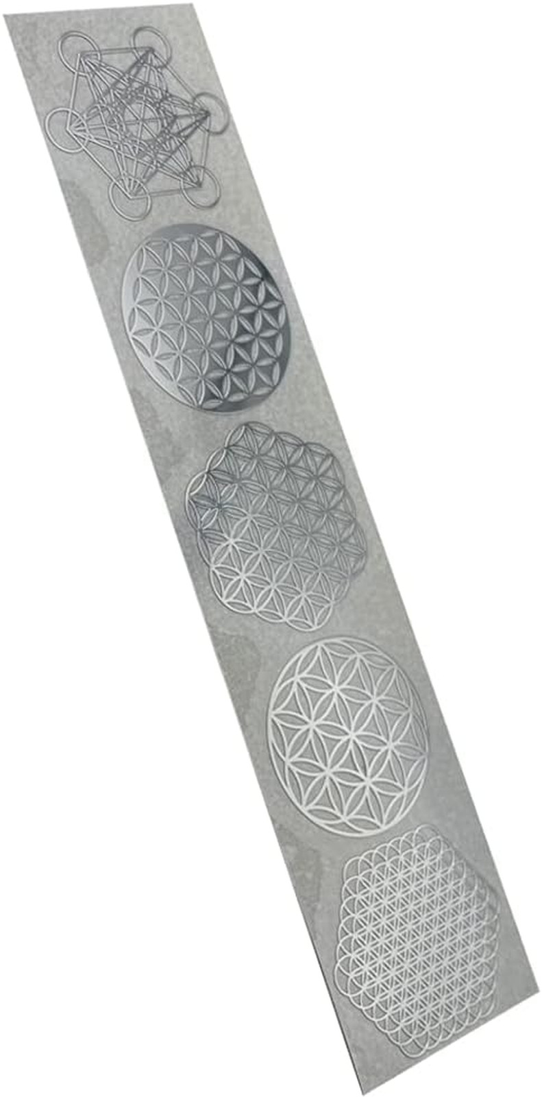 Flower of Life Gold and Chrome Silver Small Metal Sticker for Mobile Phone DIY (
