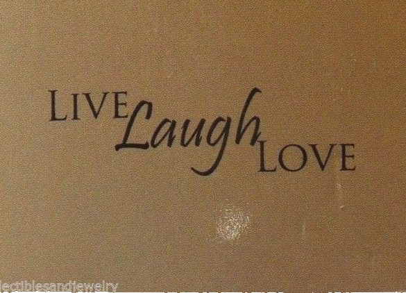 Live Laugh Love Vinyl Wall Art Decor Decal Black DIY Easy Removable 2010 NIB