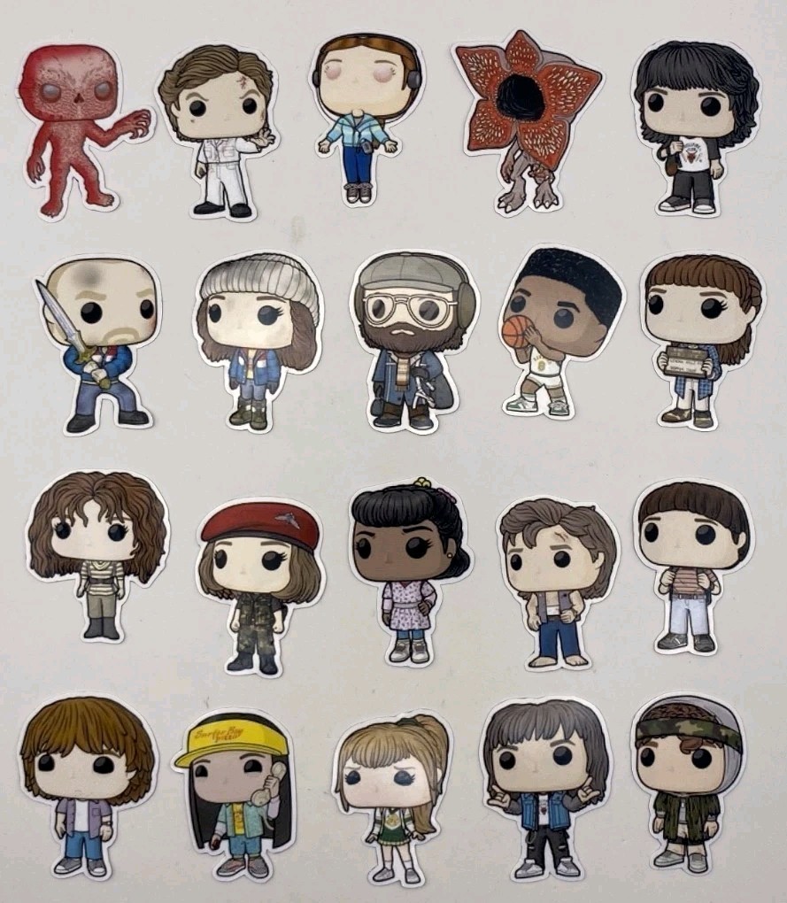Stranger Things Inspired Waterproof Vinyl Sticker Lot Pack Of 20 Phone Laptop