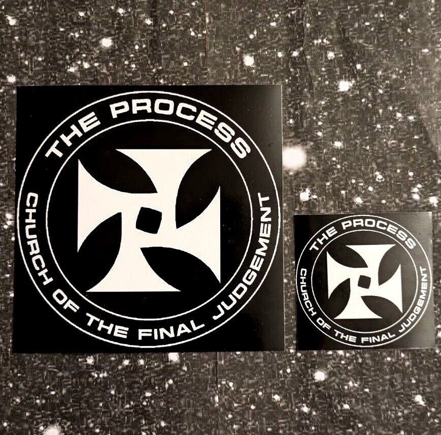 ♆ The Process Church 4" or 2" Waterproof Vinyl Sticker – Occult Sigil Rune Goth