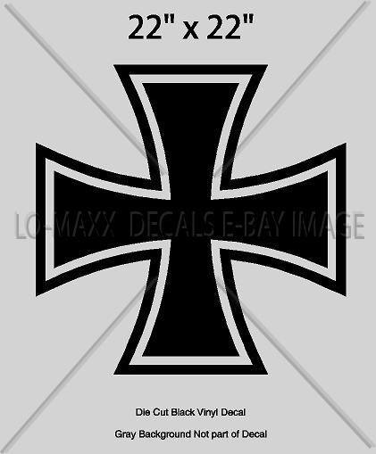 Iron Cross German Military Emblem Aircraft Fighter Bomber Insignia Decal Sticker