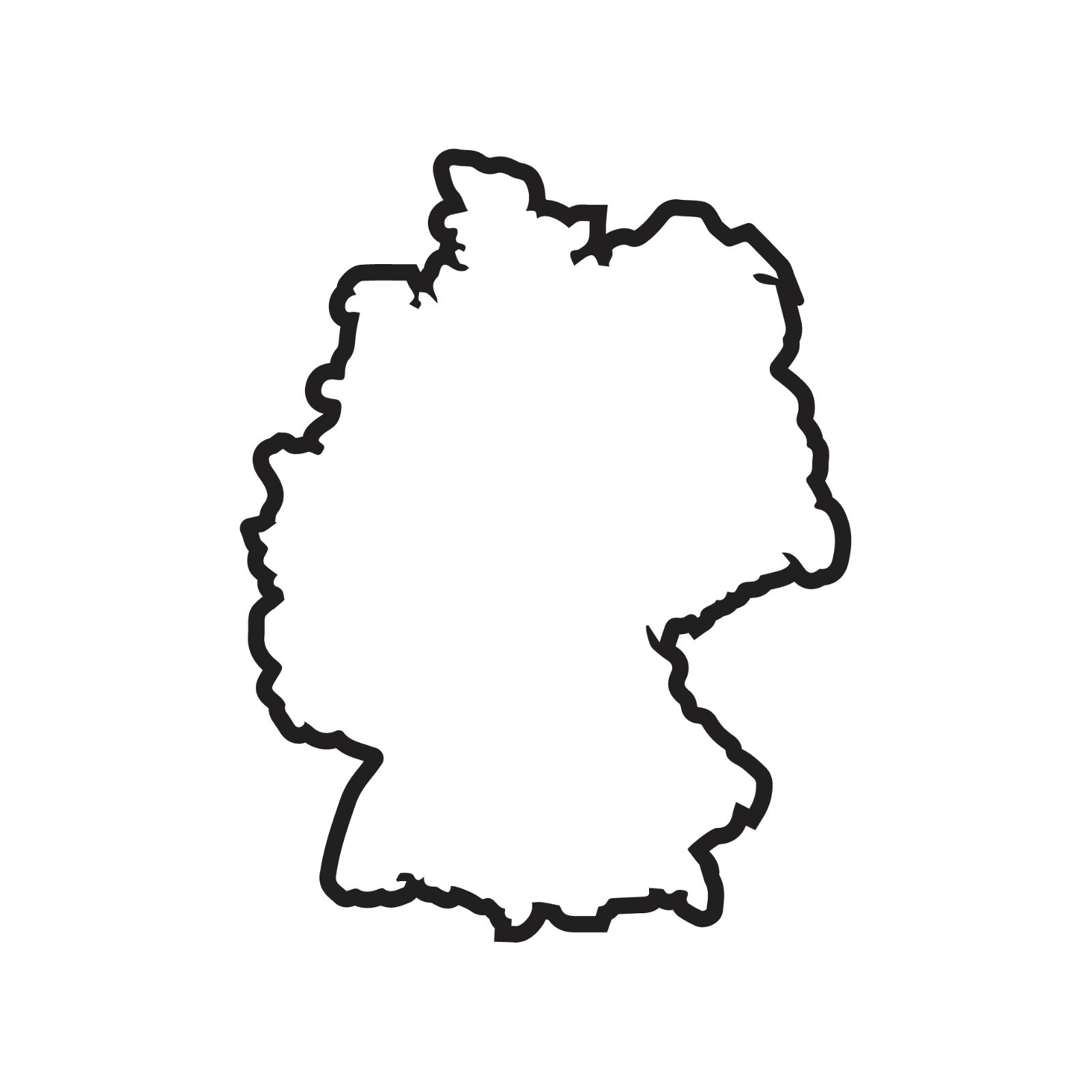 Germany Outline Hallow Center Vinyl Decal Country German Heritage sticker