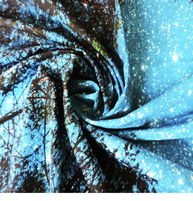 Forest Starry Tapestry Starry Sky Tapestry Moon and Stars Tapestry Galaxy