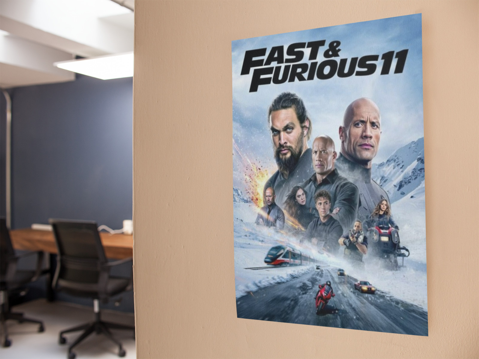 Fast & Furious 11 Movie Wall Vinyl Decal Poster Print (Removable Adhesive)