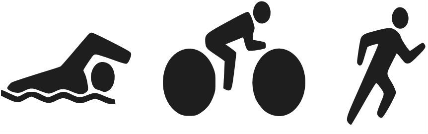 TRIATHLON SWIM BIKE RUN VINYL STICKER DECAL CAR WINDOW LAPTOP CHOOSE COLOR