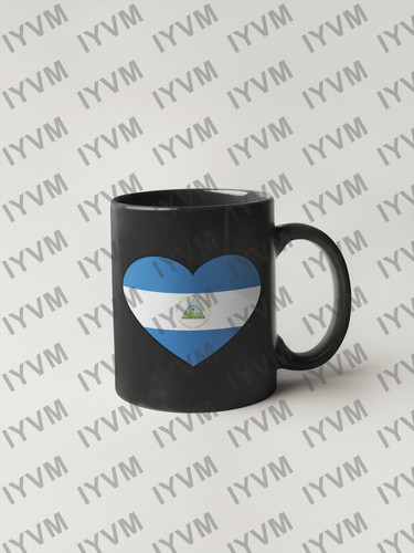 Nicaragua Flag Heart Sticker Decal