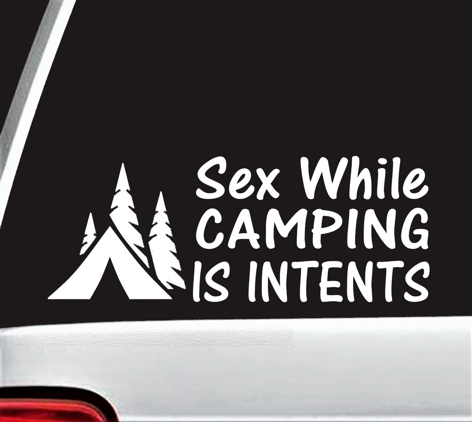 FUNNY SEX TENT CAMPER HIKING CAMPING Decal Sticker for Car Truck SUV TENT A1087