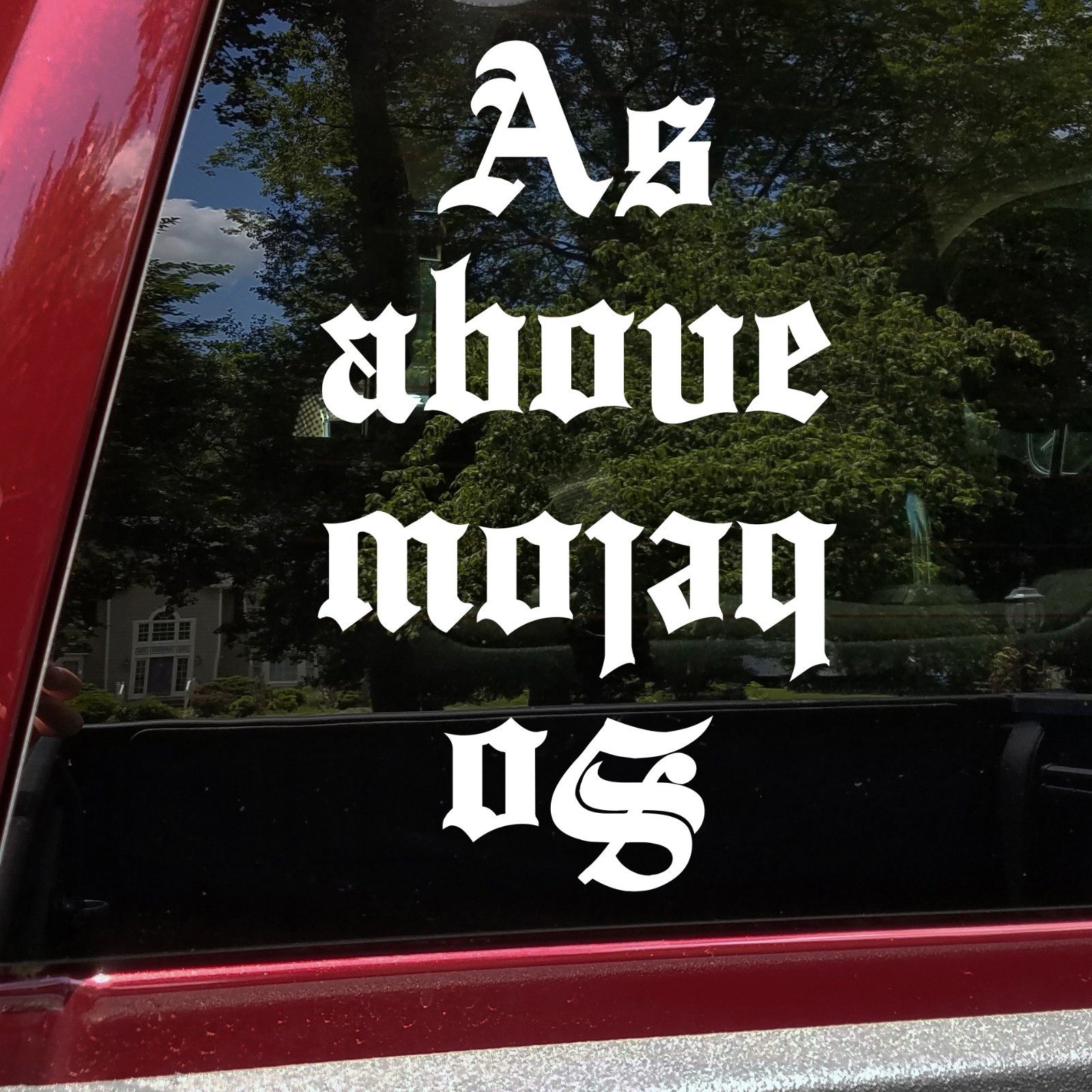 As Above So Below Vinyl Decal V2 Occult Hermetic Esoteric Symbol Sticker